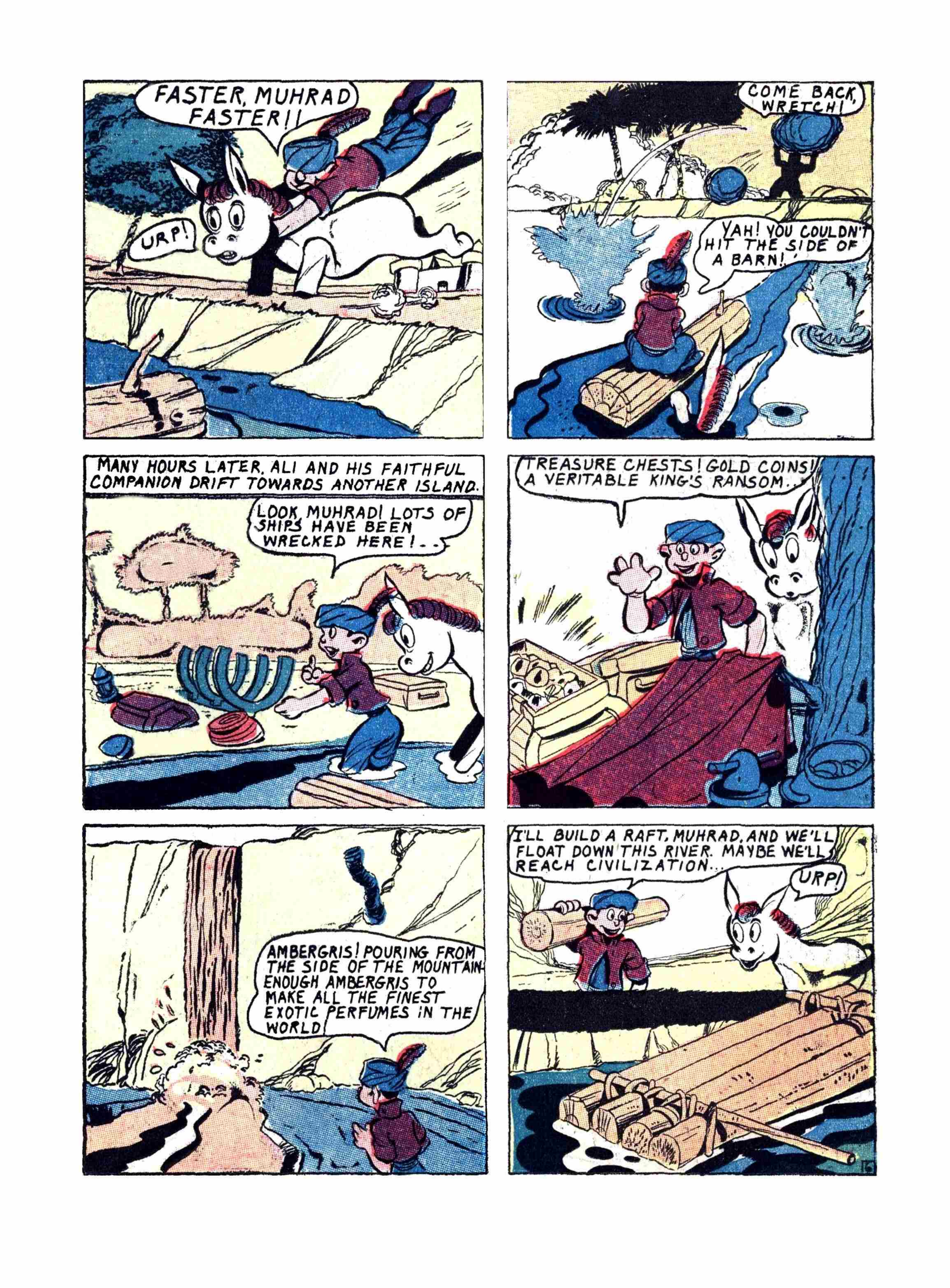 Blue Beetle (Fox / Dan Garrett), page 20. Blue Beetle (Dan Garrett). Public domain in the United States for Fox/Holyoke-era issues. Not Charlton or DC. Internet Archive folkscanomy scans used when Comic Book Plus returns 403.