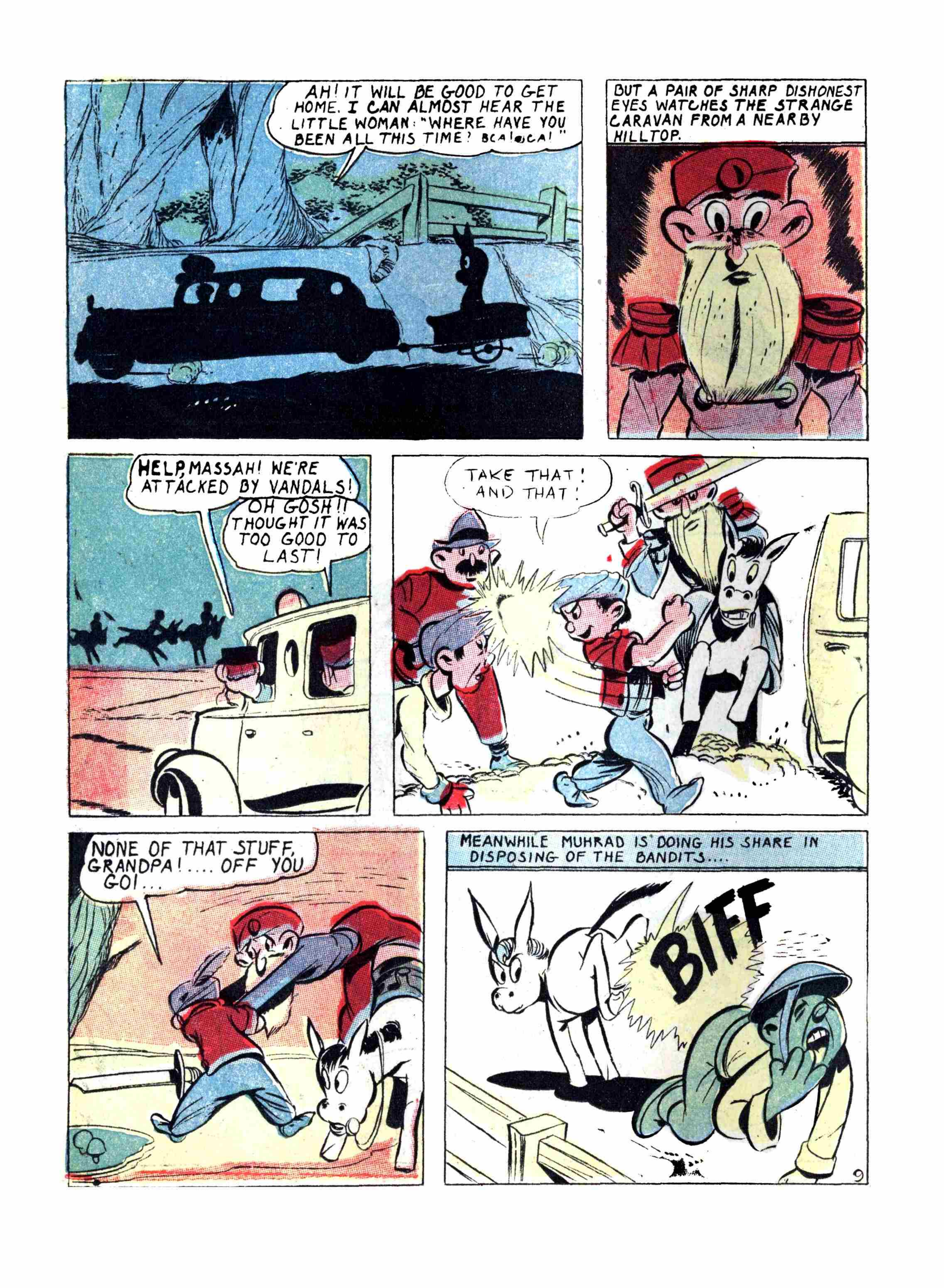 Blue Beetle (Fox / Dan Garrett), page 23. Blue Beetle (Dan Garrett). Public domain in the United States for Fox/Holyoke-era issues. Not Charlton or DC. Internet Archive folkscanomy scans used when Comic Book Plus returns 403.