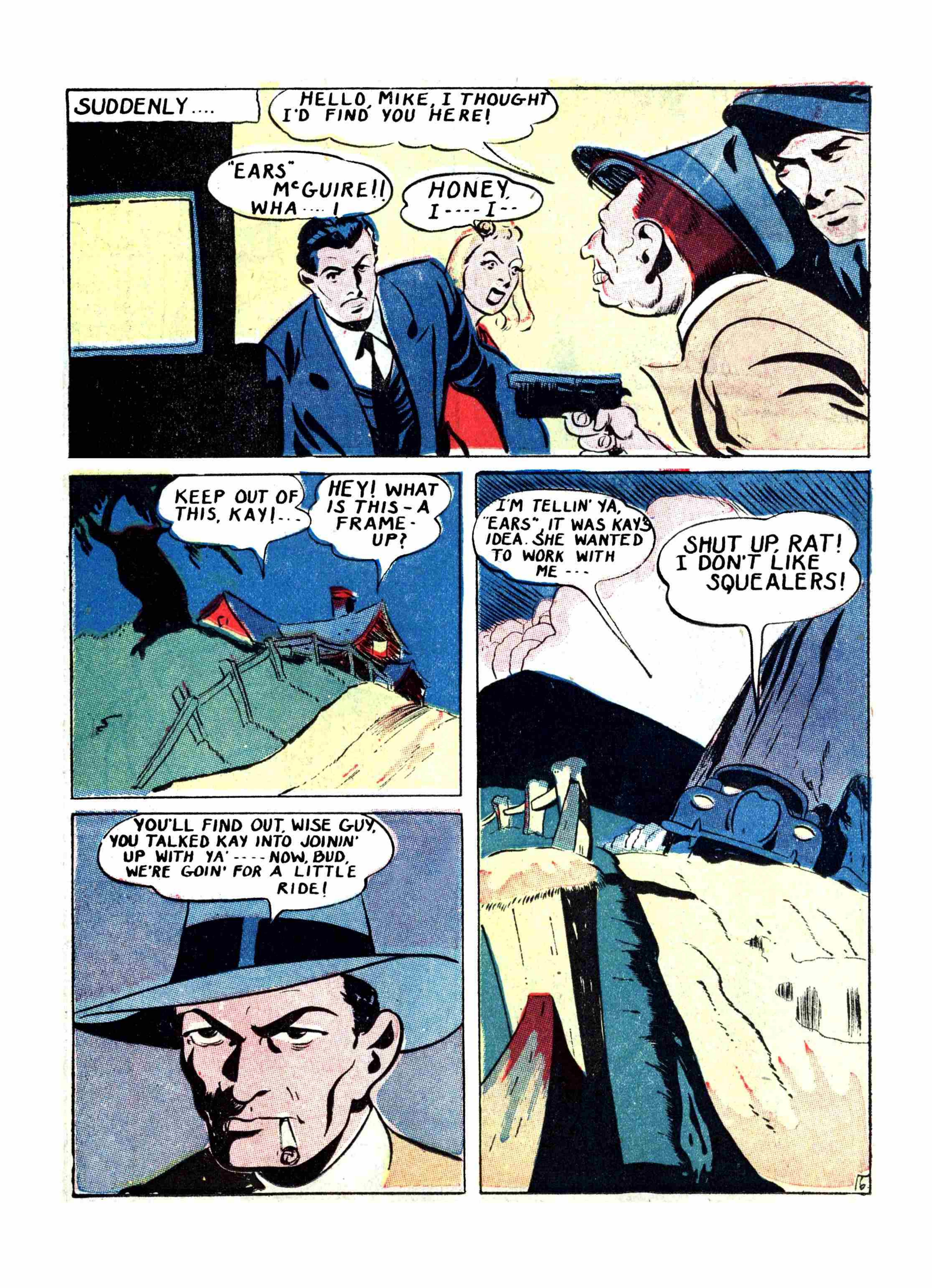 Blue Beetle (Fox / Dan Garrett), page 33. Blue Beetle (Dan Garrett). Public domain in the United States for Fox/Holyoke-era issues. Not Charlton or DC. Internet Archive folkscanomy scans used when Comic Book Plus returns 403.