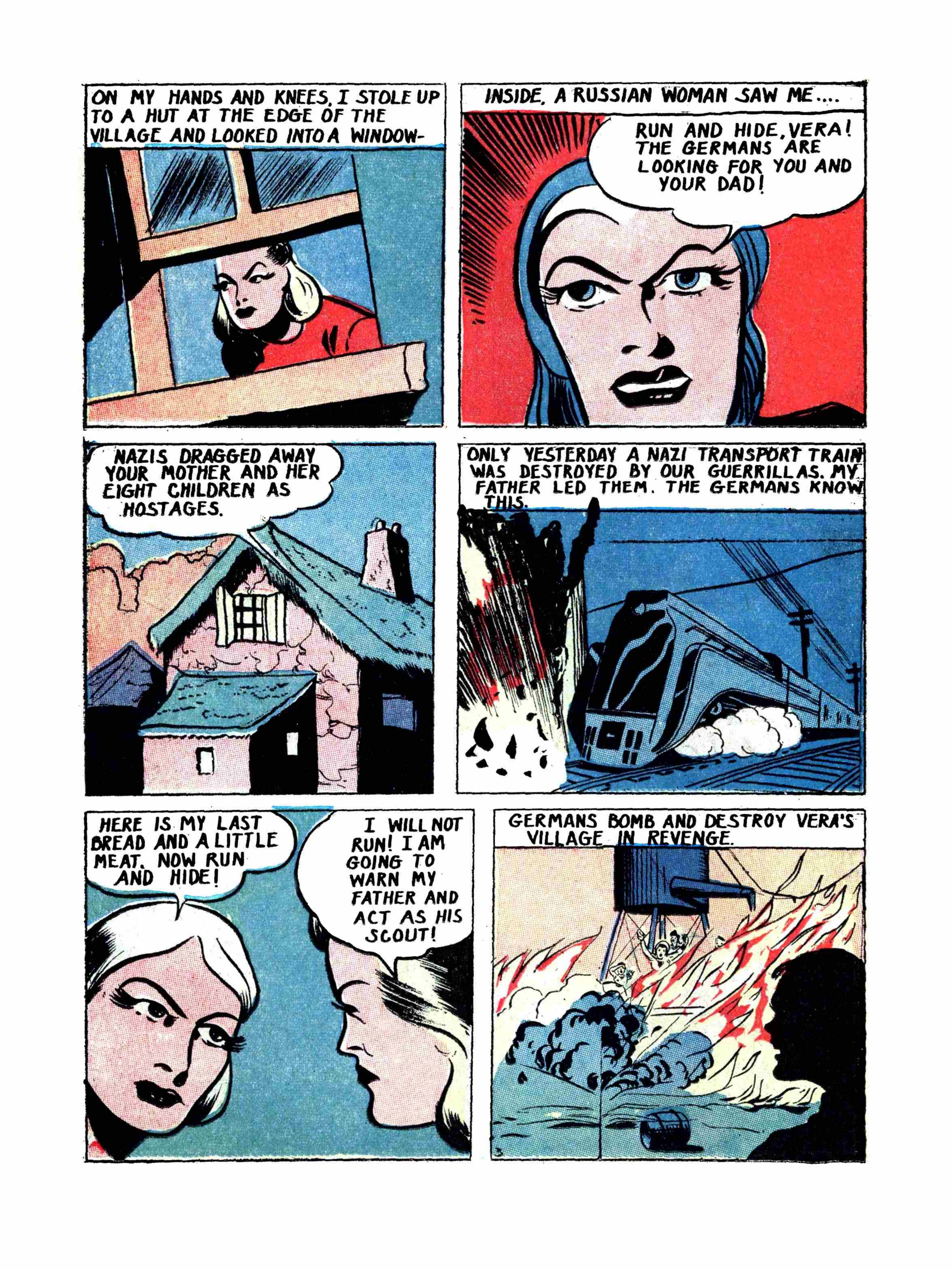 Blue Beetle (Fox / Dan Garrett), page 49. Blue Beetle (Dan Garrett). Public domain in the United States for Fox/Holyoke-era issues. Not Charlton or DC. Internet Archive folkscanomy scans used when Comic Book Plus returns 403.