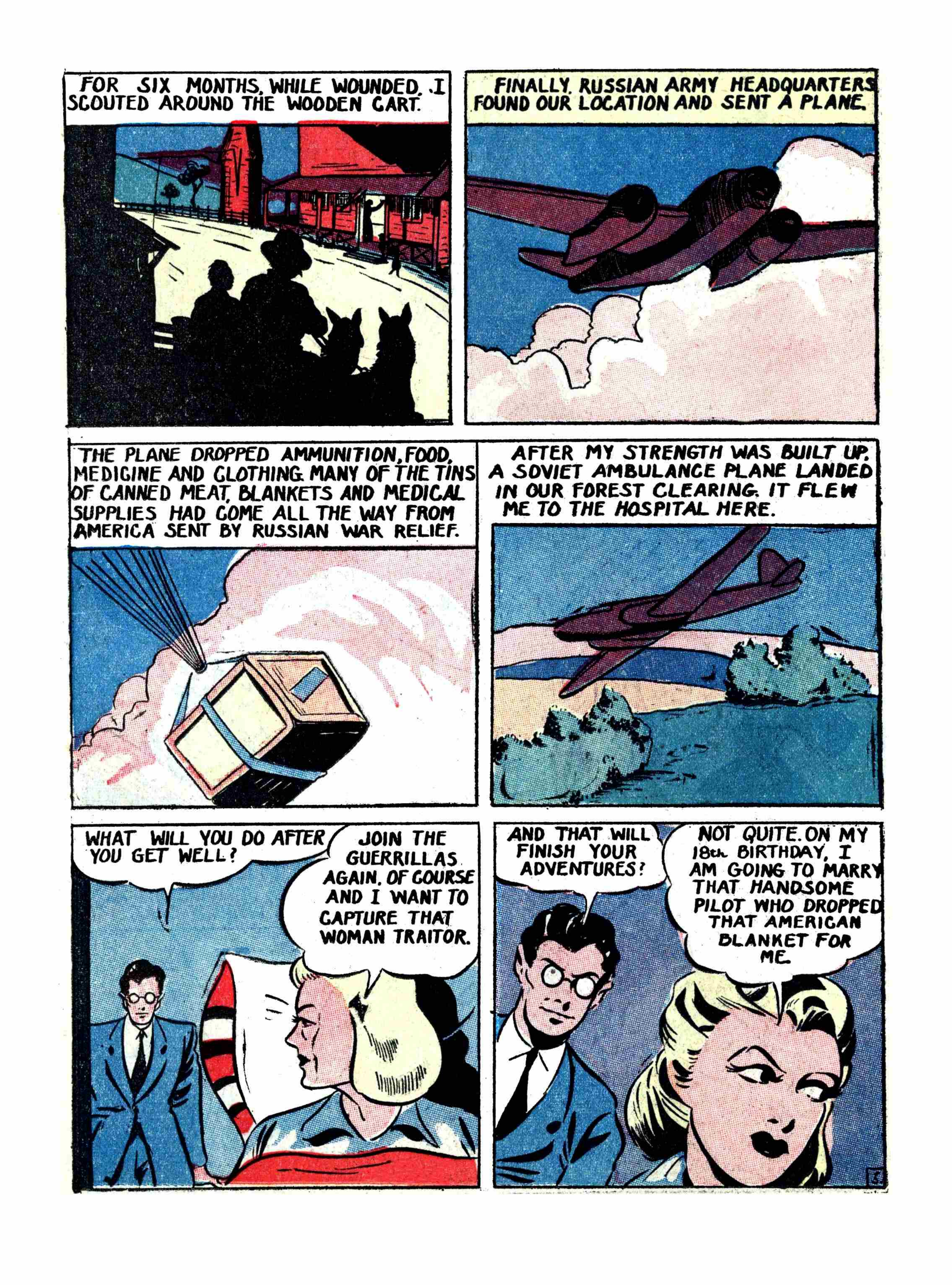 Blue Beetle (Fox / Dan Garrett), page 51. Blue Beetle (Dan Garrett). Public domain in the United States for Fox/Holyoke-era issues. Not Charlton or DC. Internet Archive folkscanomy scans used when Comic Book Plus returns 403.