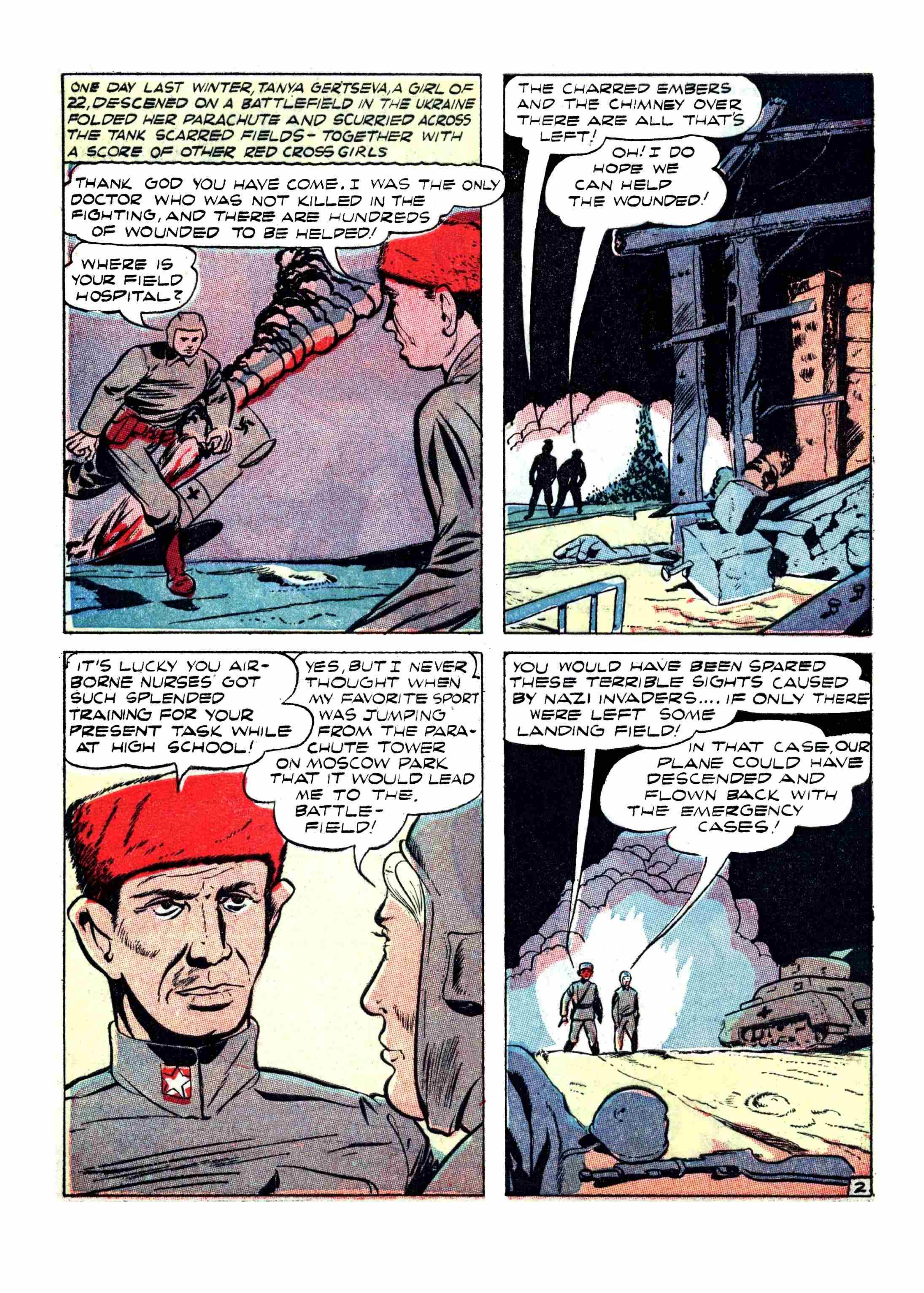 Blue Beetle (Fox / Dan Garrett), page 53. Blue Beetle (Dan Garrett). Public domain in the United States for Fox/Holyoke-era issues. Not Charlton or DC. Internet Archive folkscanomy scans used when Comic Book Plus returns 403.