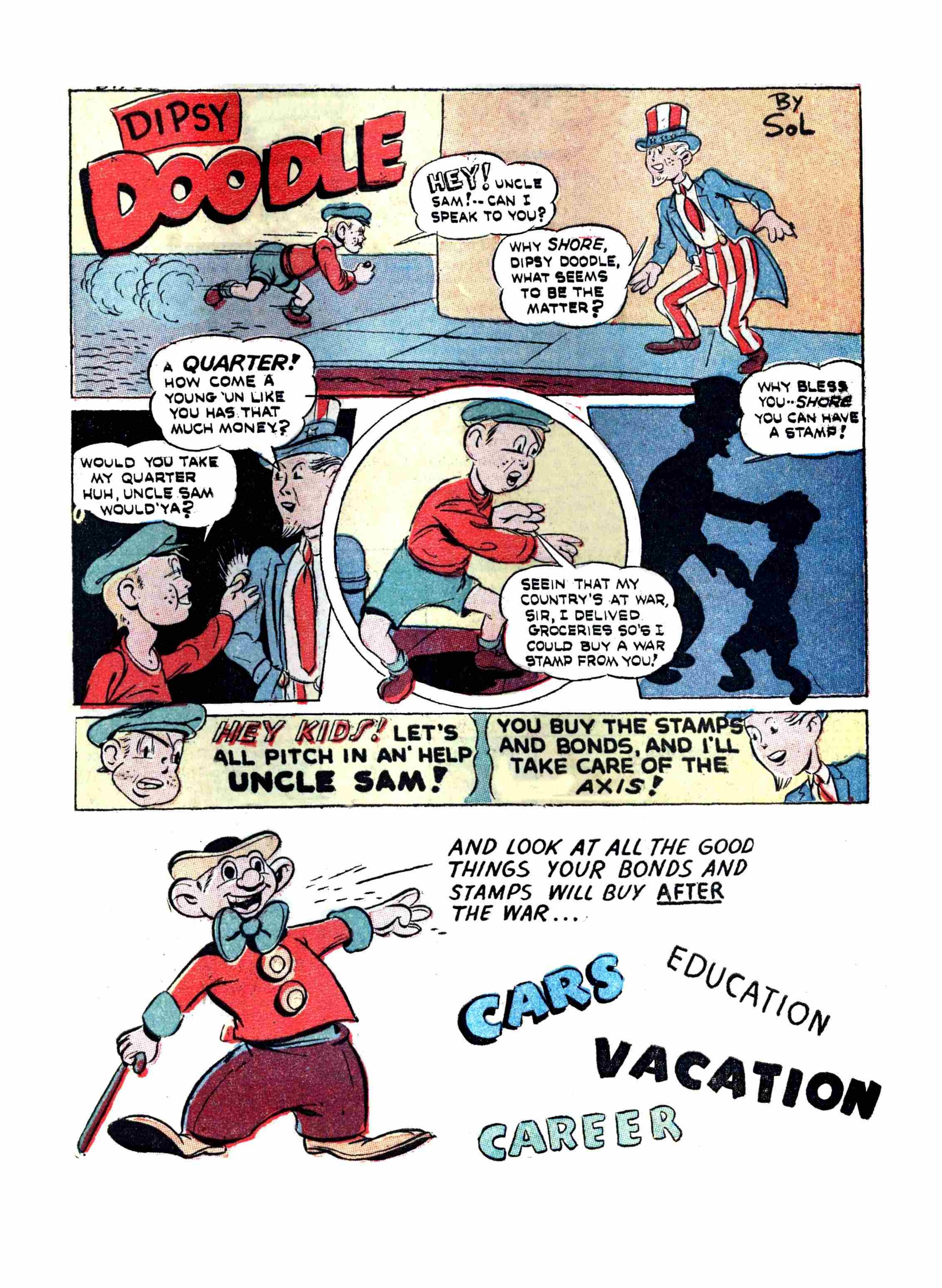 Blue Beetle (Fox / Dan Garrett), page 66. Blue Beetle (Dan Garrett). Public domain in the United States for Fox/Holyoke-era issues. Not Charlton or DC. Internet Archive folkscanomy scans used when Comic Book Plus returns 403.