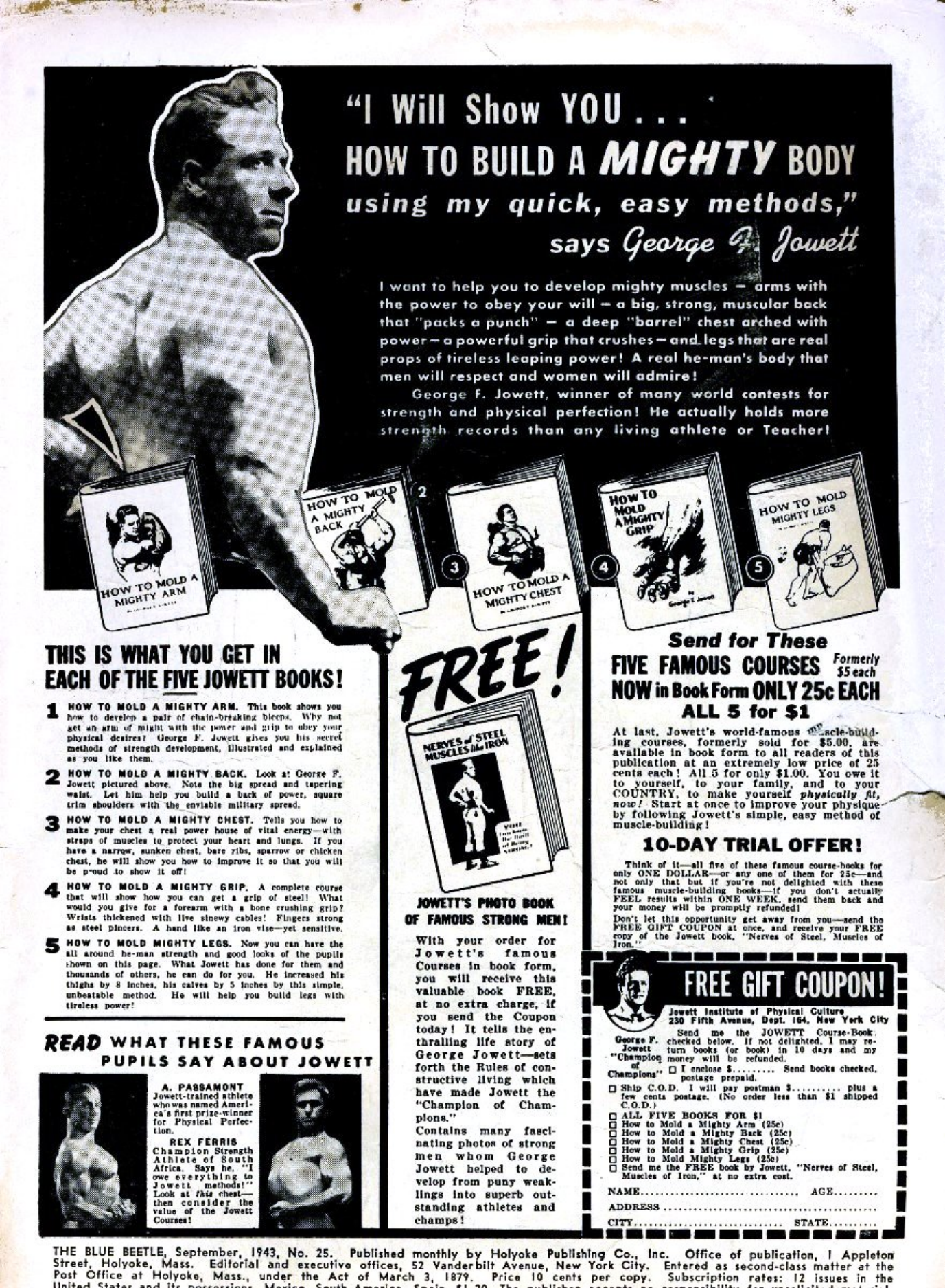 Blue Beetle (Fox / Dan Garrett), page 2. Blue Beetle (Dan Garrett). Public domain in the United States for Fox/Holyoke-era issues. Not Charlton or DC. Internet Archive folkscanomy scans used when Comic Book Plus returns 403.