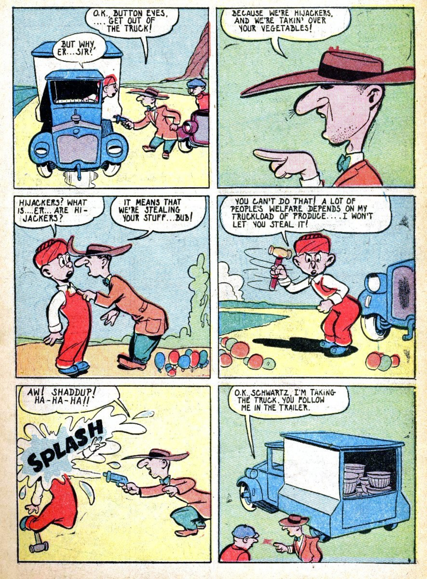 Blue Beetle (Fox / Dan Garrett), page 11. Blue Beetle (Dan Garrett). Public domain in the United States for Fox/Holyoke-era issues. Not Charlton or DC. Internet Archive folkscanomy scans used when Comic Book Plus returns 403.