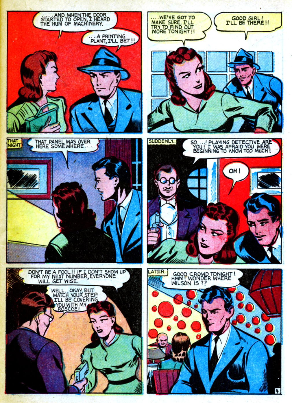Blue Beetle (Fox / Dan Garrett), page 103. Blue Beetle (Dan Garrett). Public domain in the United States for Fox/Holyoke-era issues. Not Charlton or DC. Internet Archive folkscanomy scans used when Comic Book Plus returns 403.