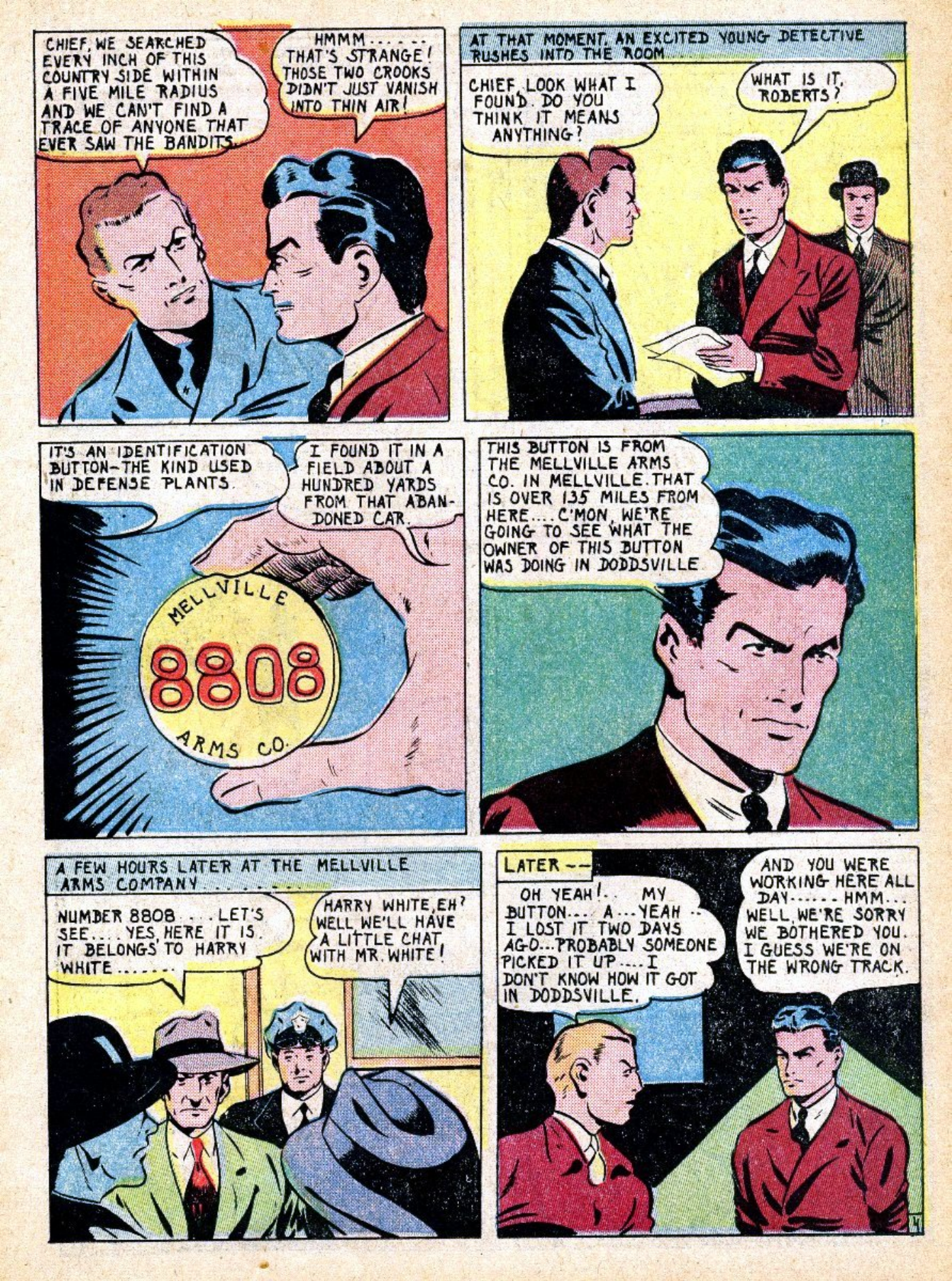 Blue Beetle (Fox / Dan Garrett), page 21. Blue Beetle (Dan Garrett). Public domain in the United States for Fox/Holyoke-era issues. Not Charlton or DC. Internet Archive folkscanomy scans used when Comic Book Plus returns 403.