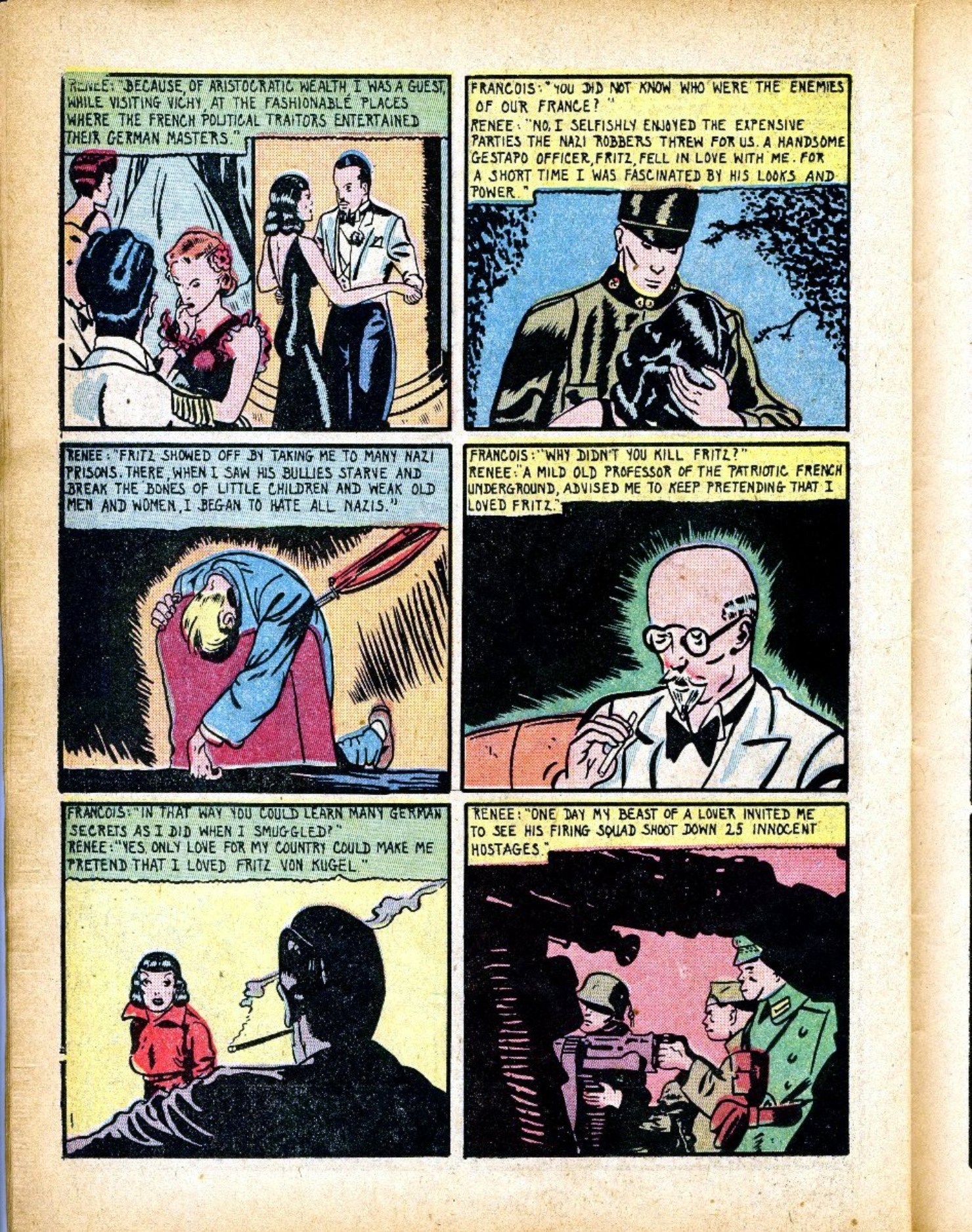 Blue Beetle (Fox / Dan Garrett), page 40. Blue Beetle (Dan Garrett). Public domain in the United States for Fox/Holyoke-era issues. Not Charlton or DC. Internet Archive folkscanomy scans used when Comic Book Plus returns 403.