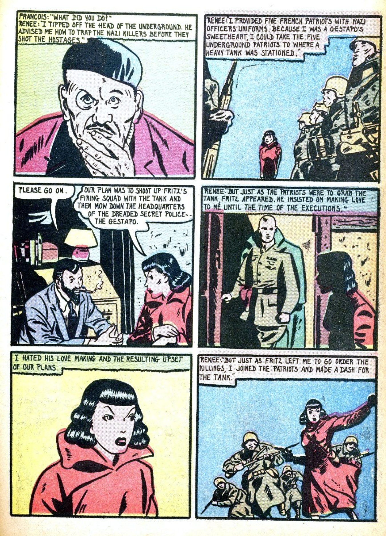 Blue Beetle (Fox / Dan Garrett), page 41. Blue Beetle (Dan Garrett). Public domain in the United States for Fox/Holyoke-era issues. Not Charlton or DC. Internet Archive folkscanomy scans used when Comic Book Plus returns 403.