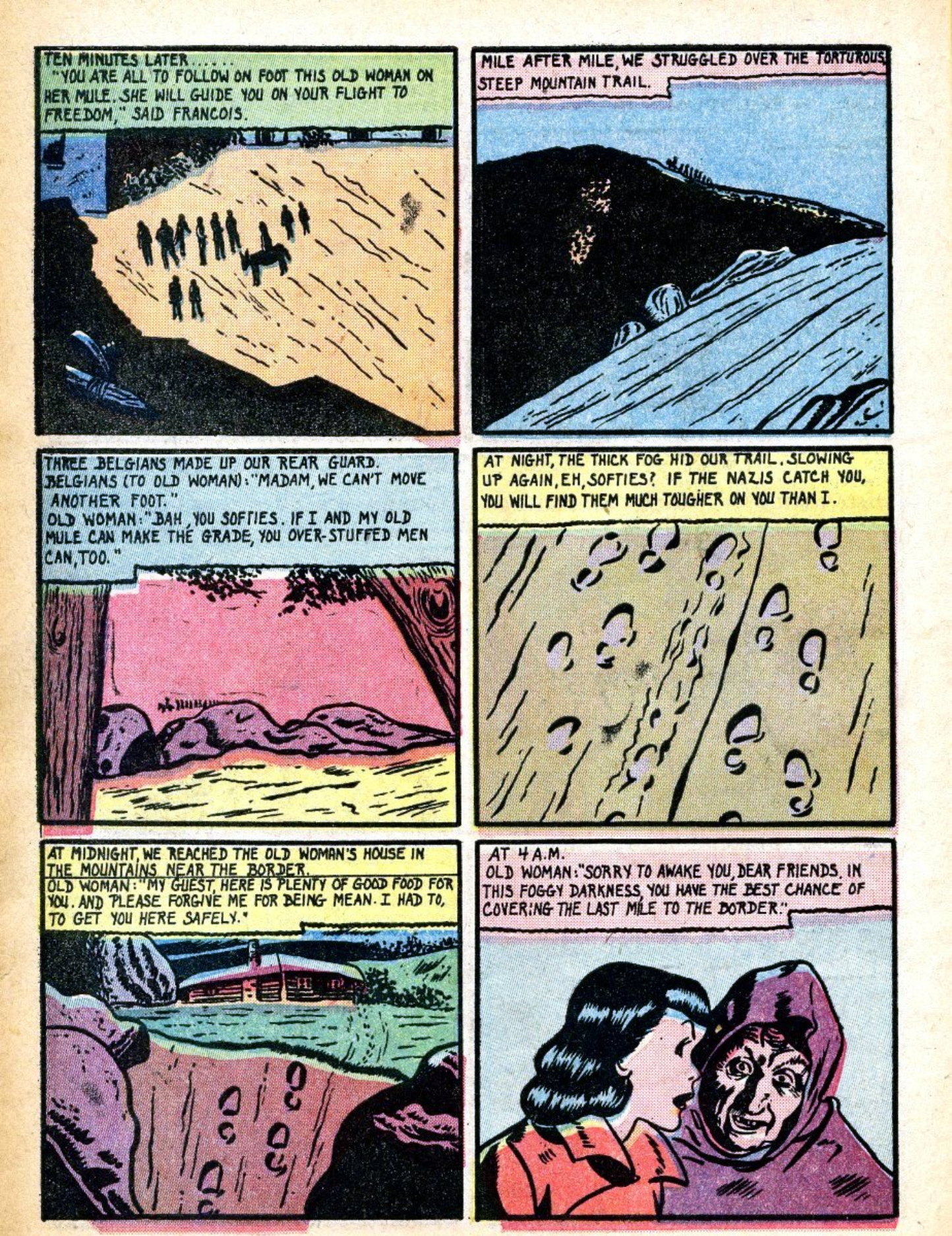 Blue Beetle (Fox / Dan Garrett), page 44. Blue Beetle (Dan Garrett). Public domain in the United States for Fox/Holyoke-era issues. Not Charlton or DC. Internet Archive folkscanomy scans used when Comic Book Plus returns 403.