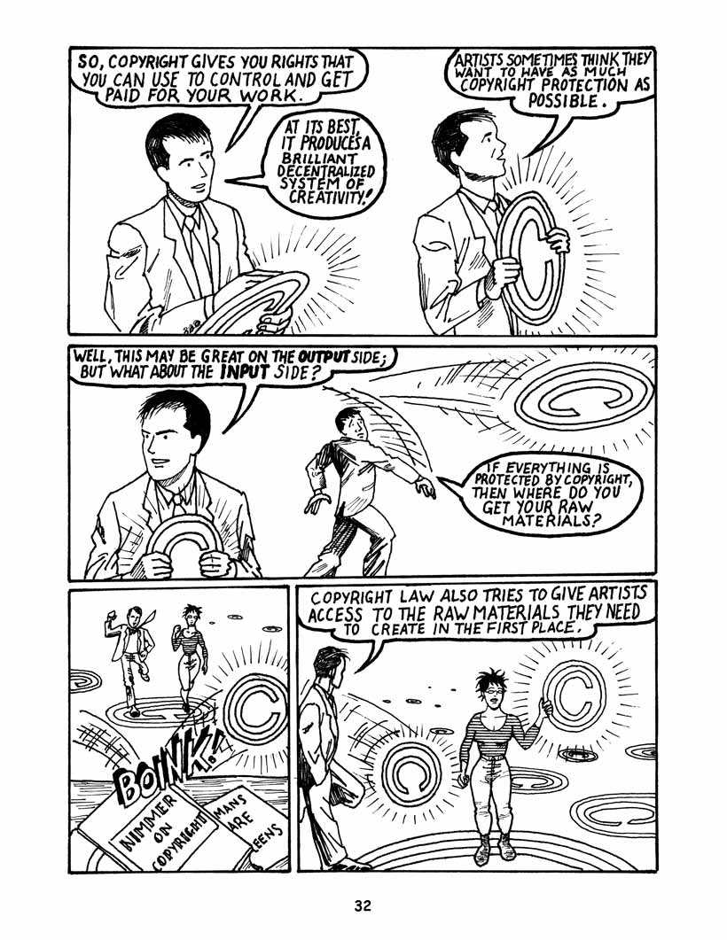 Bound by Law? Tales from the Public Domain, page 33. Bound by Law? Tales from the Public Domain by Keith Aoki, James Boyle, and Jennifer Jenkins, CC BY-NC-SA 2.5. Duke Center for the Study of the Public Domain. https://web.law.duke.edu/cspd/comics/digital/