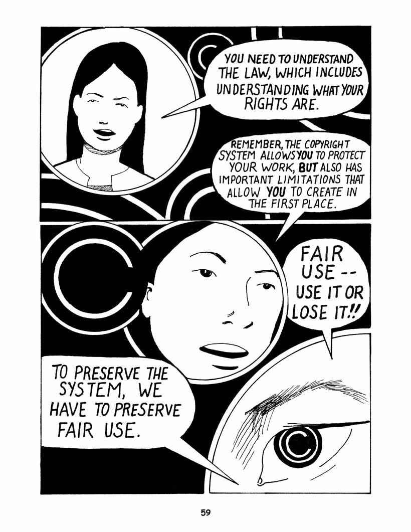 Bound by Law? Tales from the Public Domain, page 60. Bound by Law? Tales from the Public Domain by Keith Aoki, James Boyle, and Jennifer Jenkins, CC BY-NC-SA 2.5. Duke Center for the Study of the Public Domain. https://web.law.duke.edu/cspd/comics/digital/