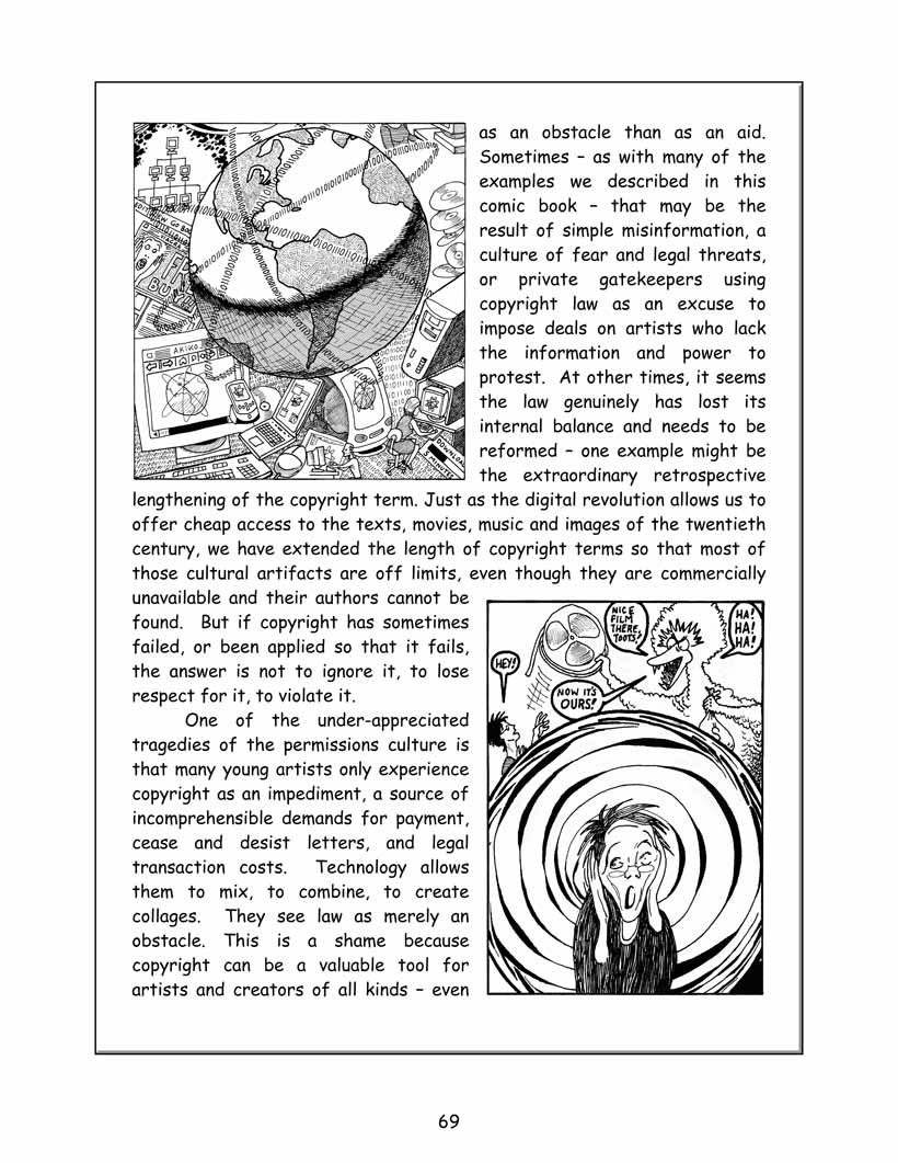 Bound by Law? Tales from the Public Domain, page 70. Bound by Law? Tales from the Public Domain by Keith Aoki, James Boyle, and Jennifer Jenkins, CC BY-NC-SA 2.5. Duke Center for the Study of the Public Domain. https://web.law.duke.edu/cspd/comics/digital/