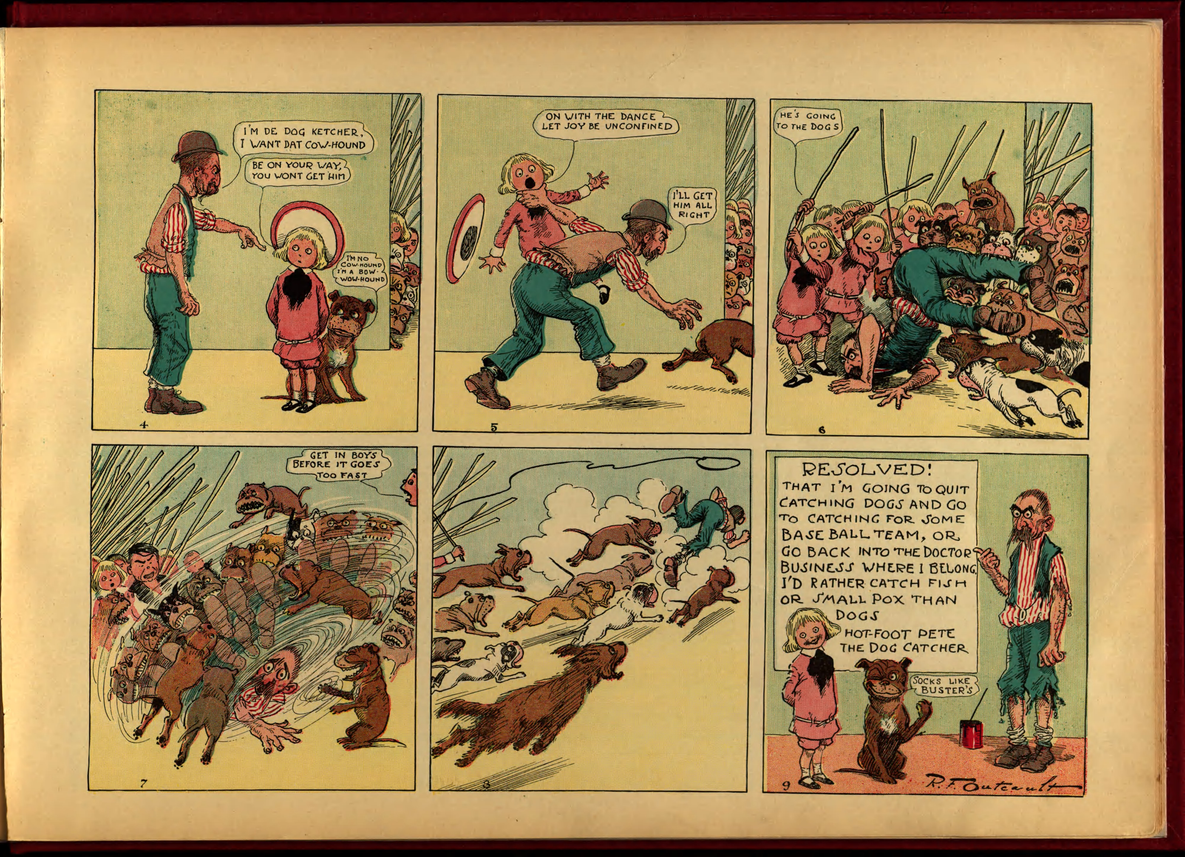 Buster Brown, His Dog Tige and Their Troubles (Frederick A. Stokes, 1904), page 12. R. F. Outcault. Public domain.