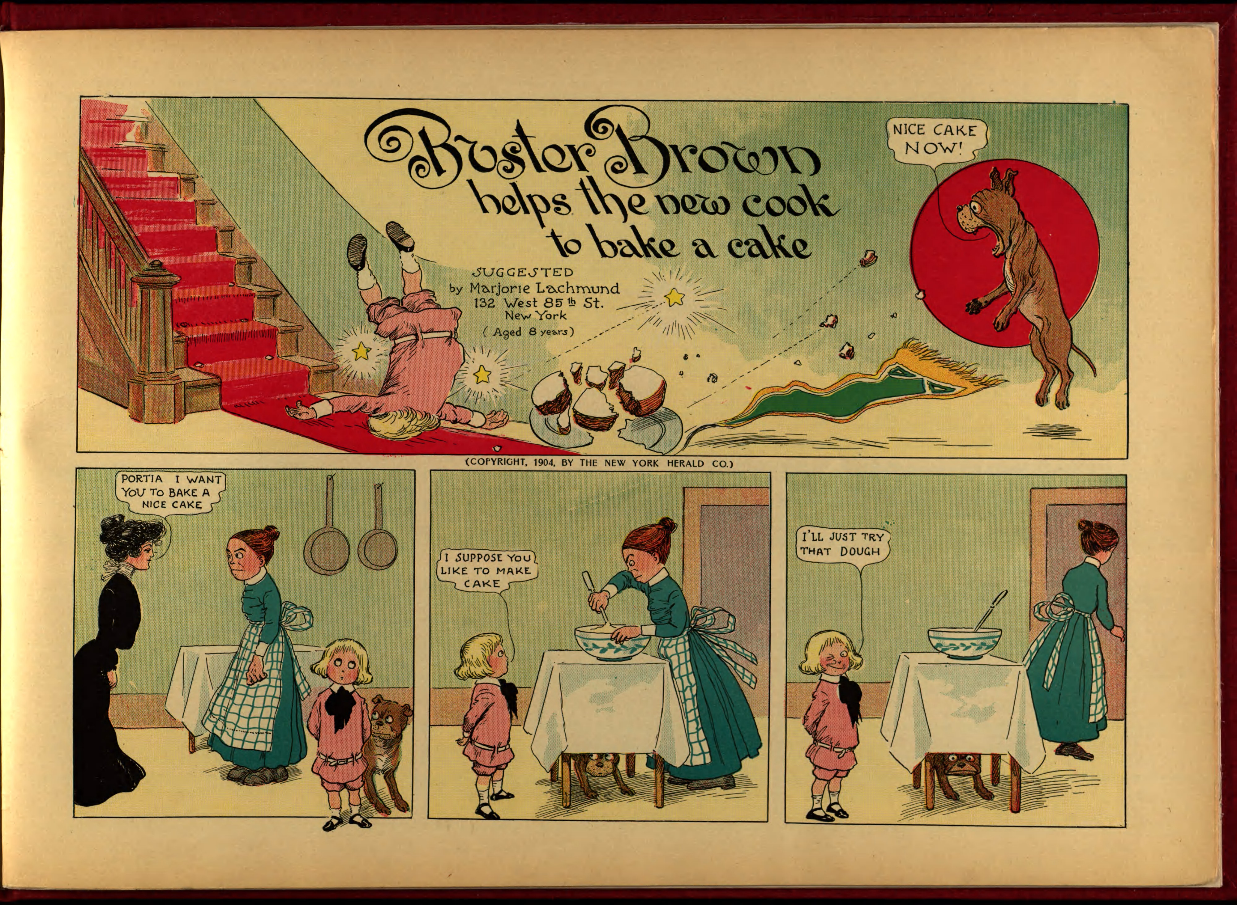 Buster Brown, His Dog Tige and Their Troubles (Frederick A. Stokes, 1904), page 25. R. F. Outcault. Public domain.