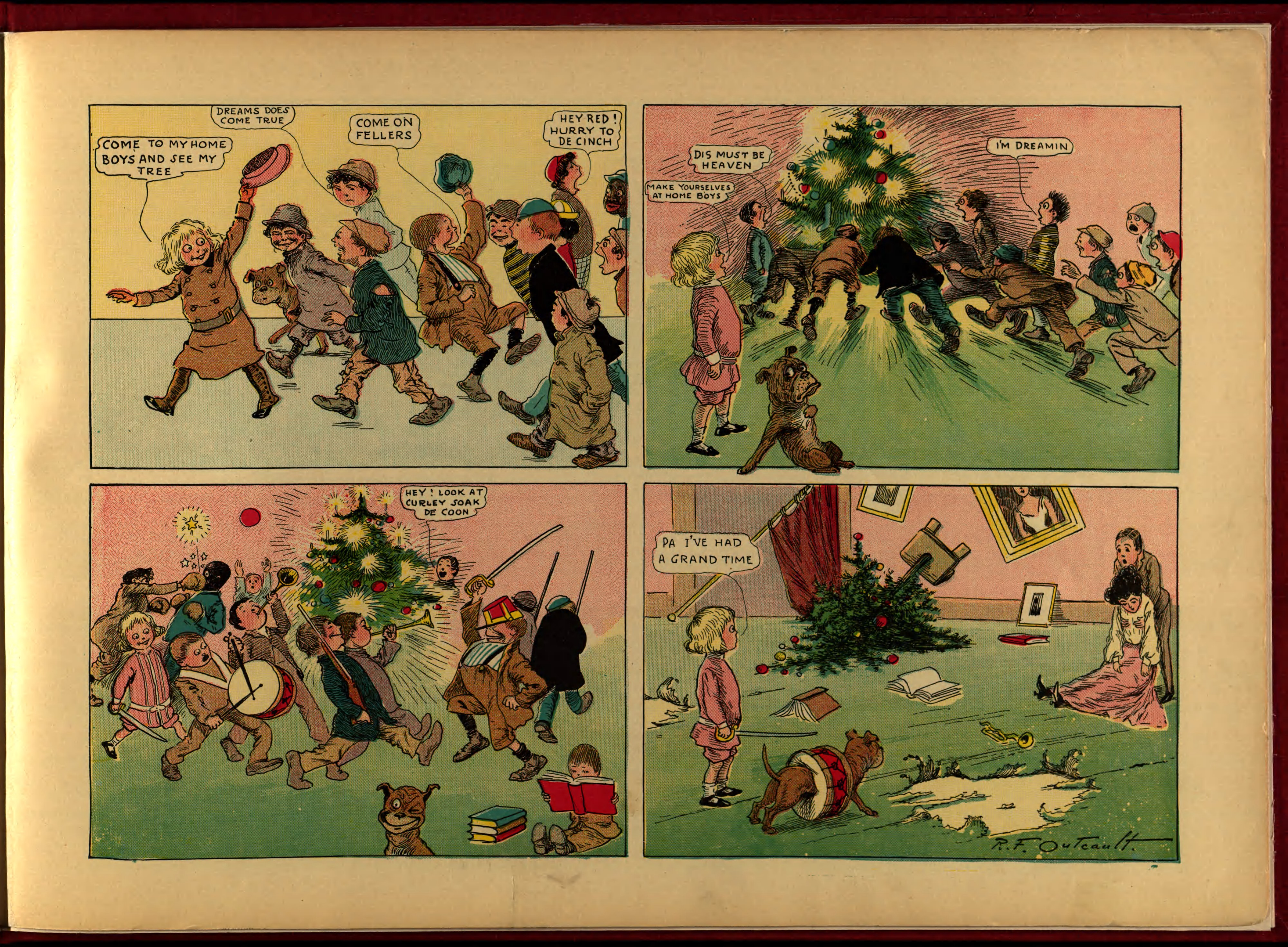 Buster Brown, His Dog Tige and Their Troubles (Frederick A. Stokes, 1904), page 30. R. F. Outcault. Public domain.