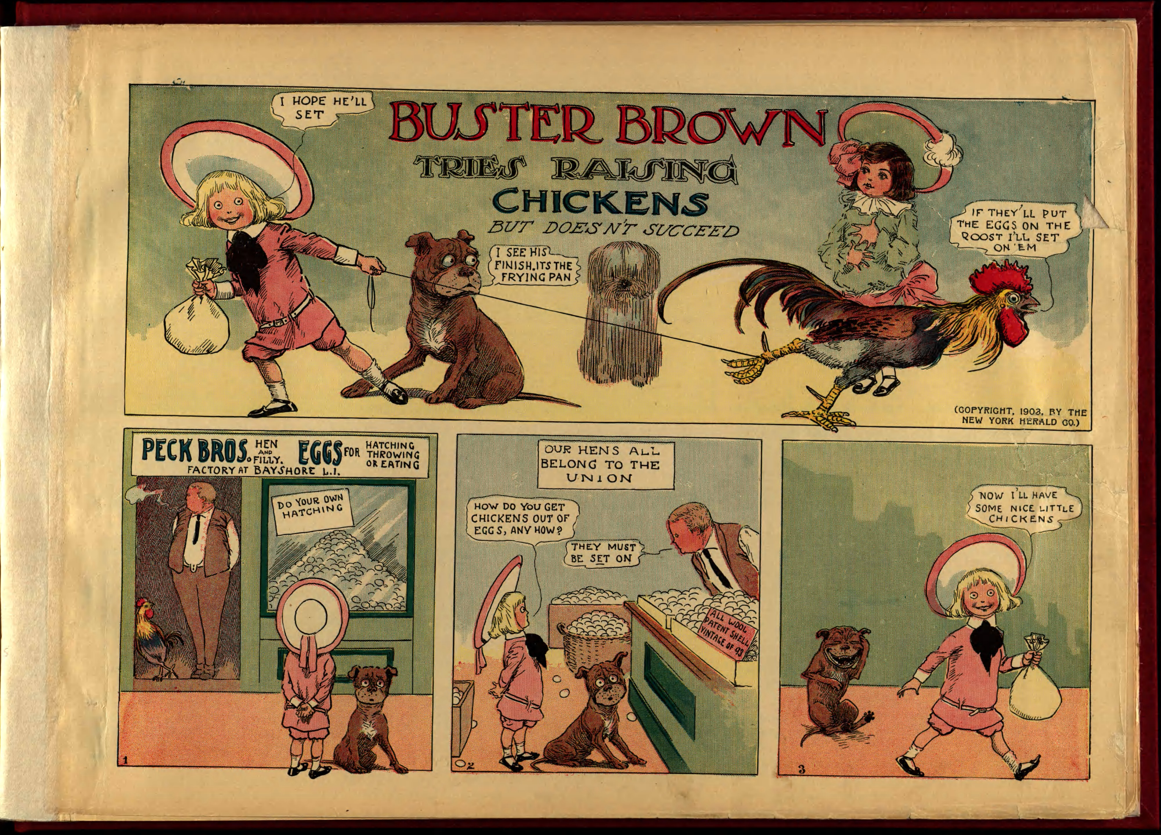 Buster Brown, His Dog Tige and Their Troubles (Frederick A. Stokes, 1904), page 5. R. F. Outcault. Public domain.