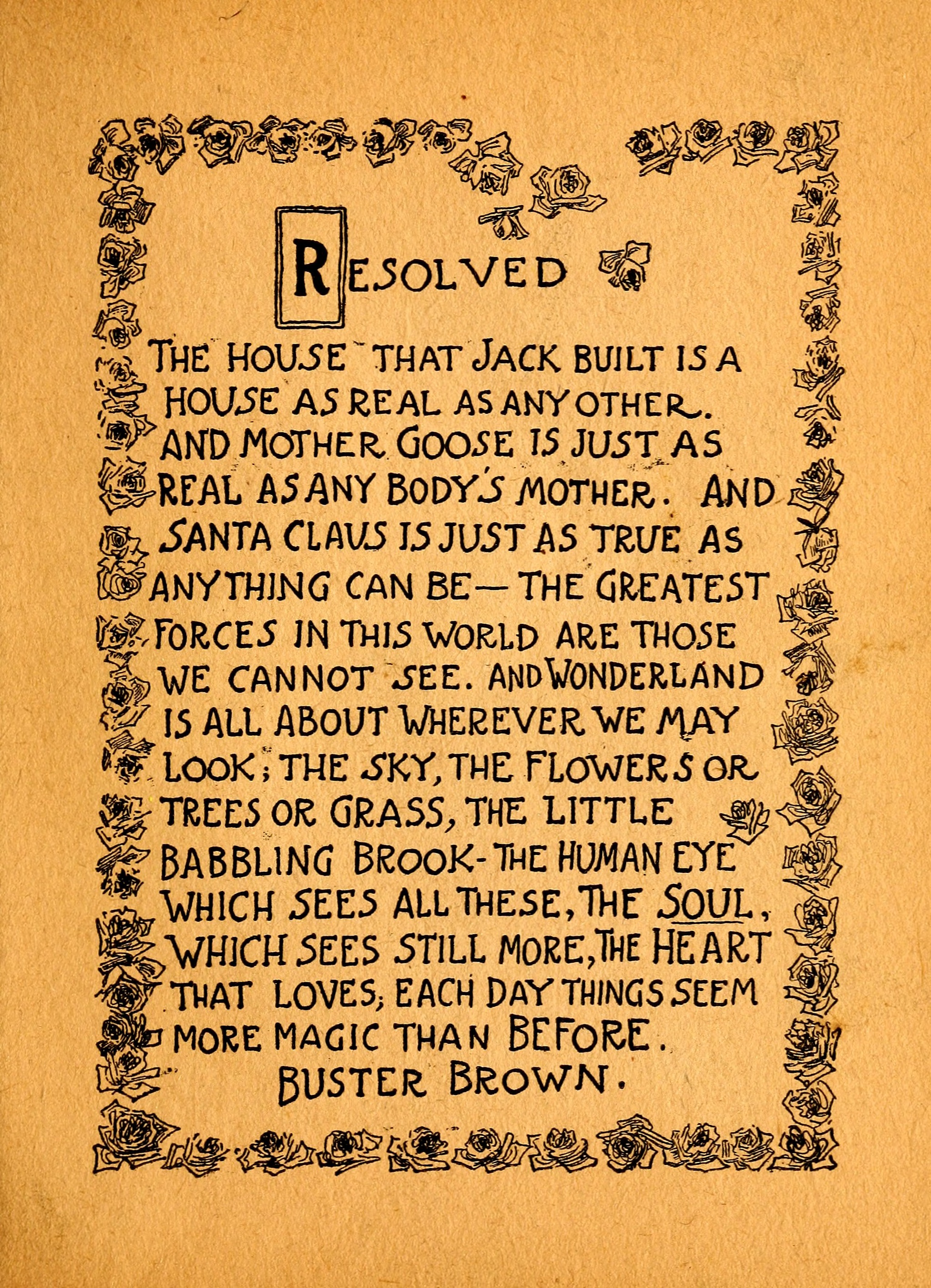 My Resolutions, Buster Brown (R. F. Outcault, Chicago, 1910), page 19. Public domain.