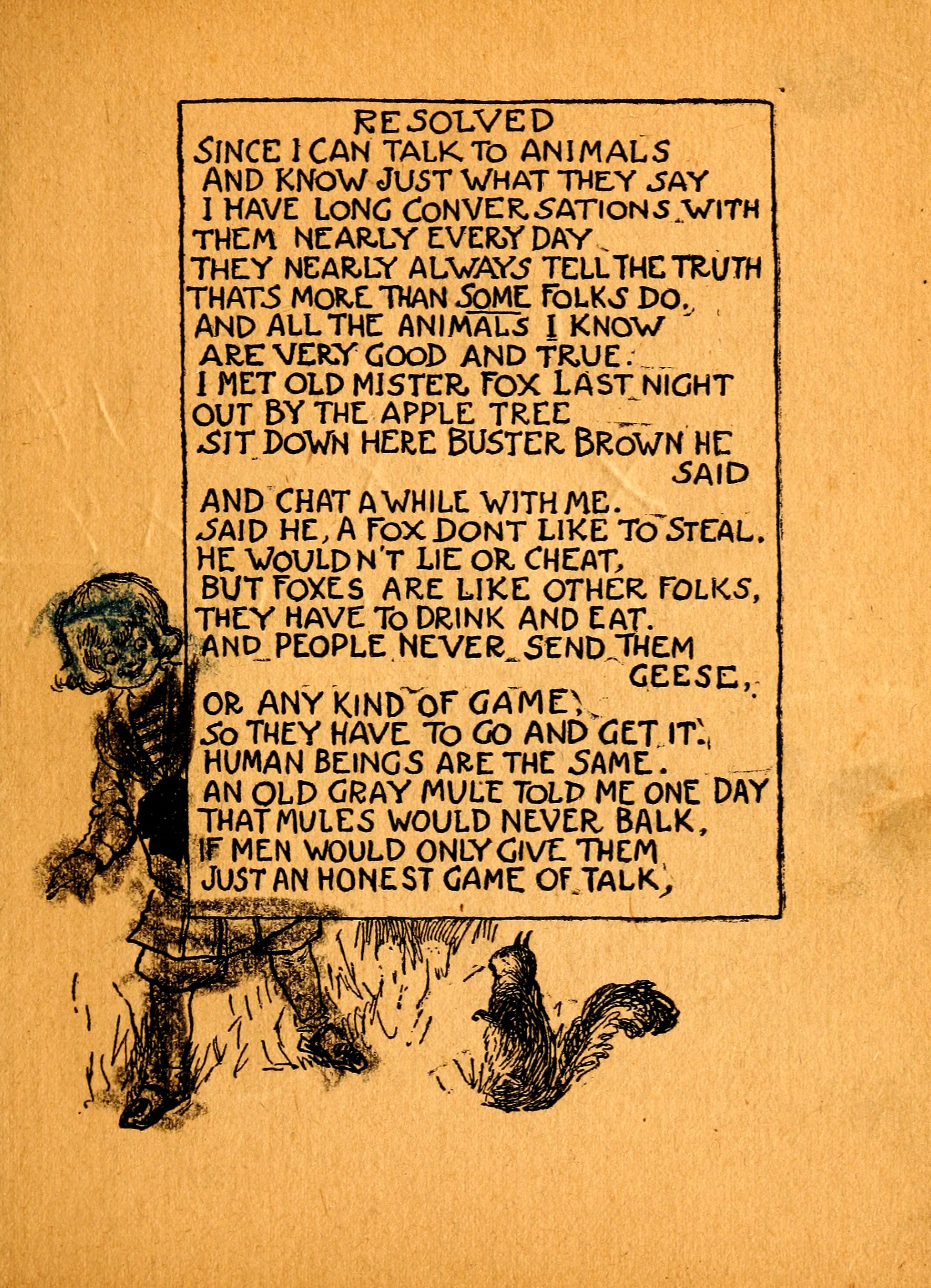 My Resolutions, Buster Brown (R. F. Outcault, Chicago, 1910), page 20. Public domain.