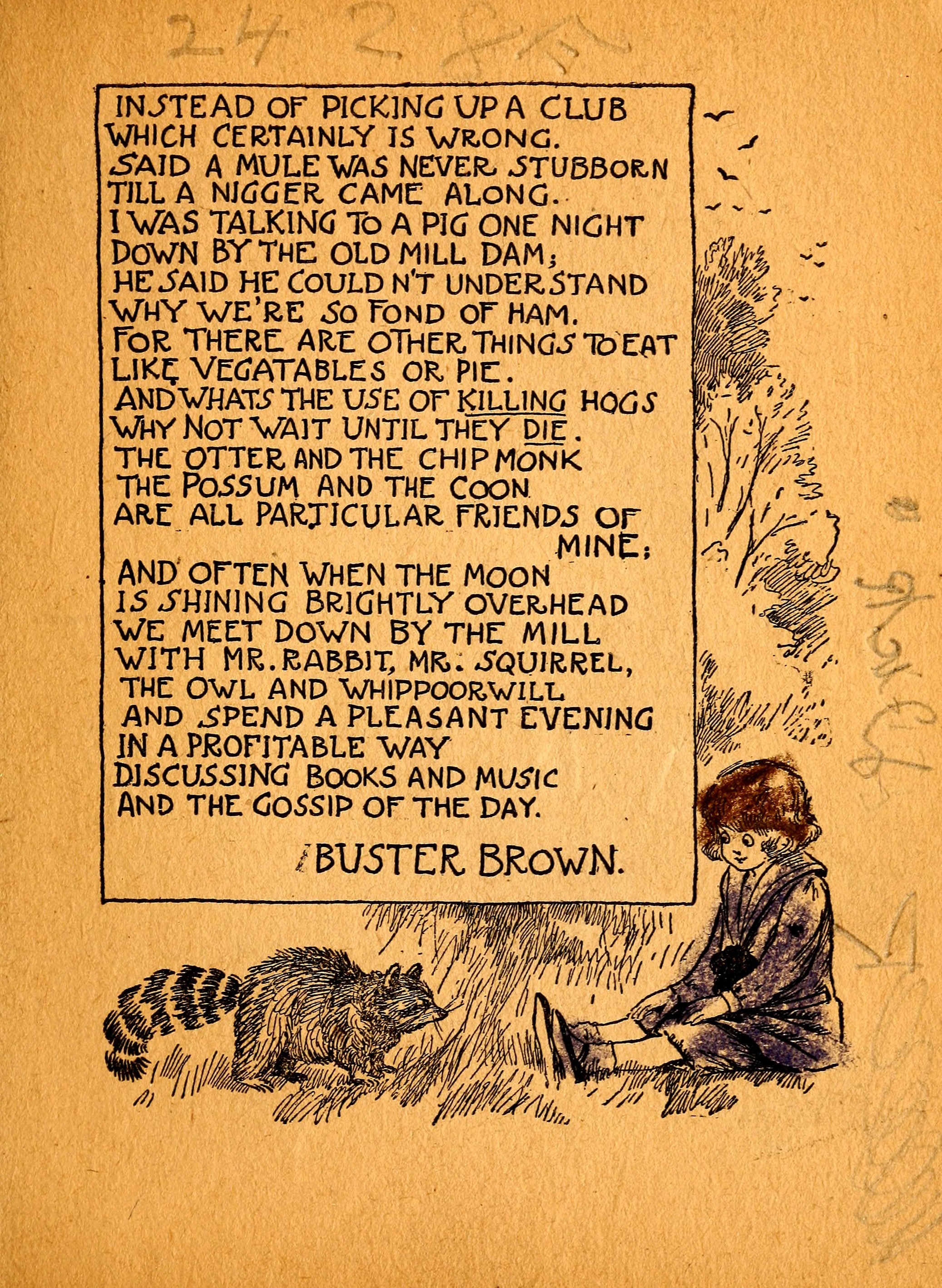 My Resolutions, Buster Brown (R. F. Outcault, Chicago, 1910), page 21. Public domain.
