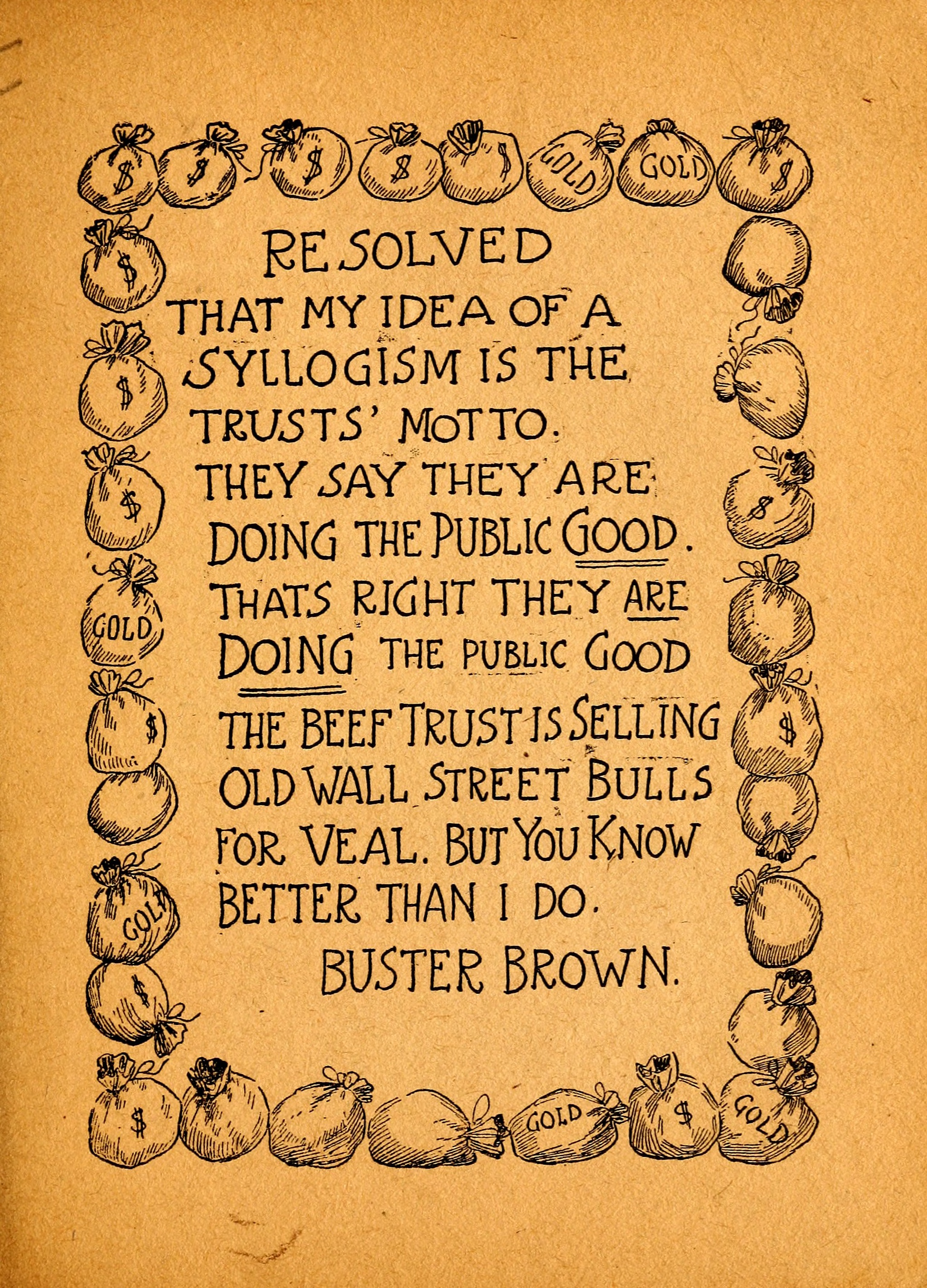 My Resolutions, Buster Brown (R. F. Outcault, Chicago, 1910), page 29. Public domain.