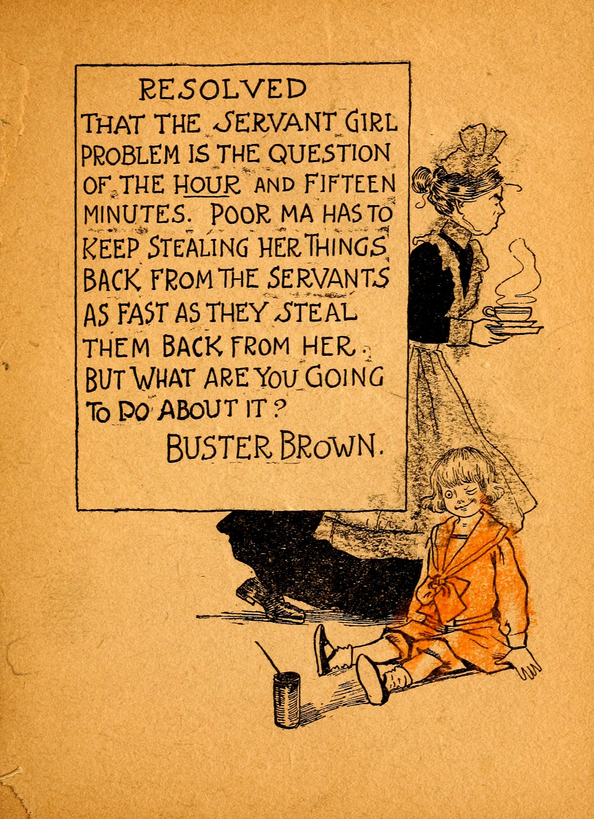 My Resolutions, Buster Brown (R. F. Outcault, Chicago, 1910), page 34. Public domain.