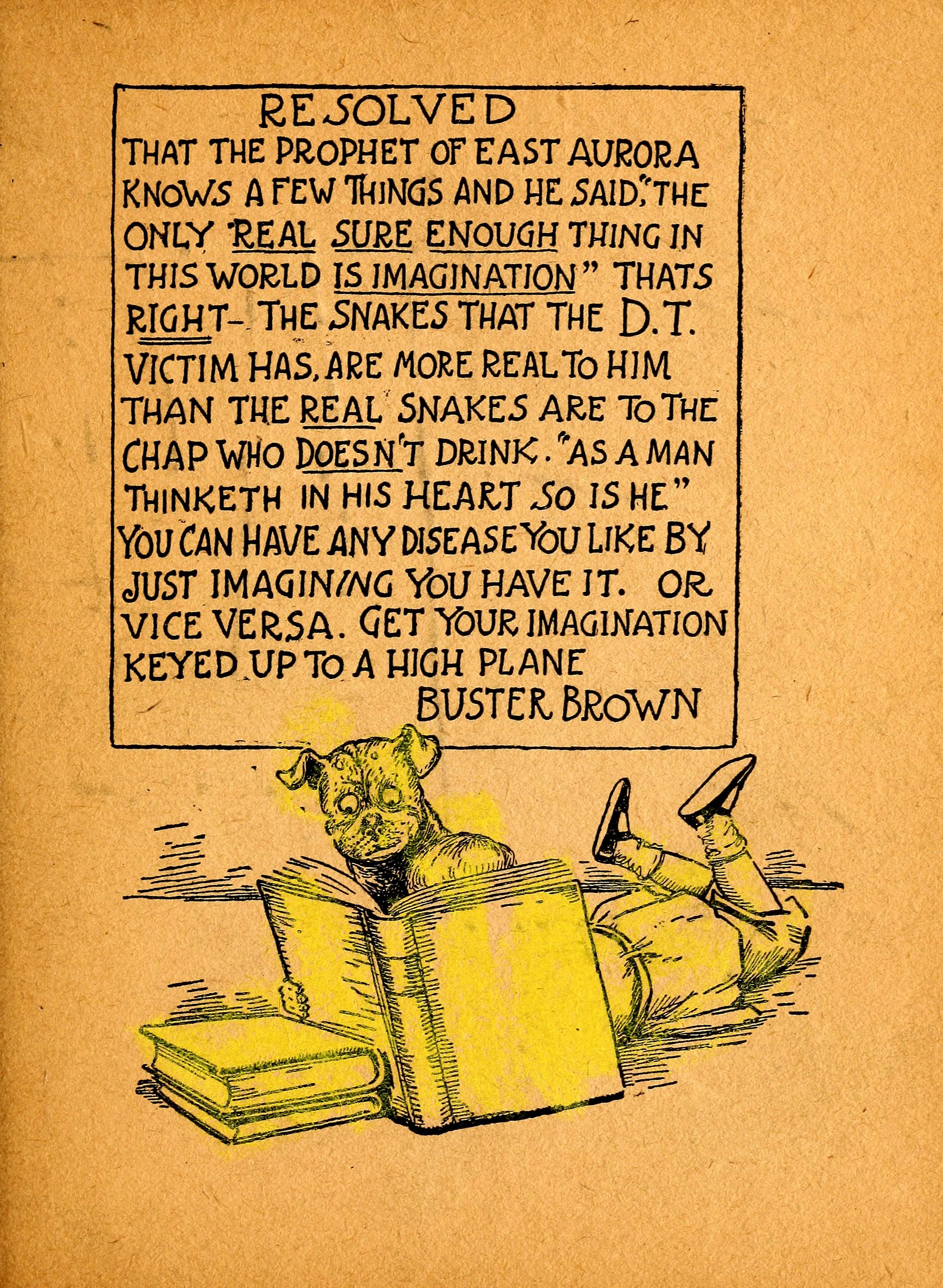 My Resolutions, Buster Brown (R. F. Outcault, Chicago, 1910), page 45. Public domain.