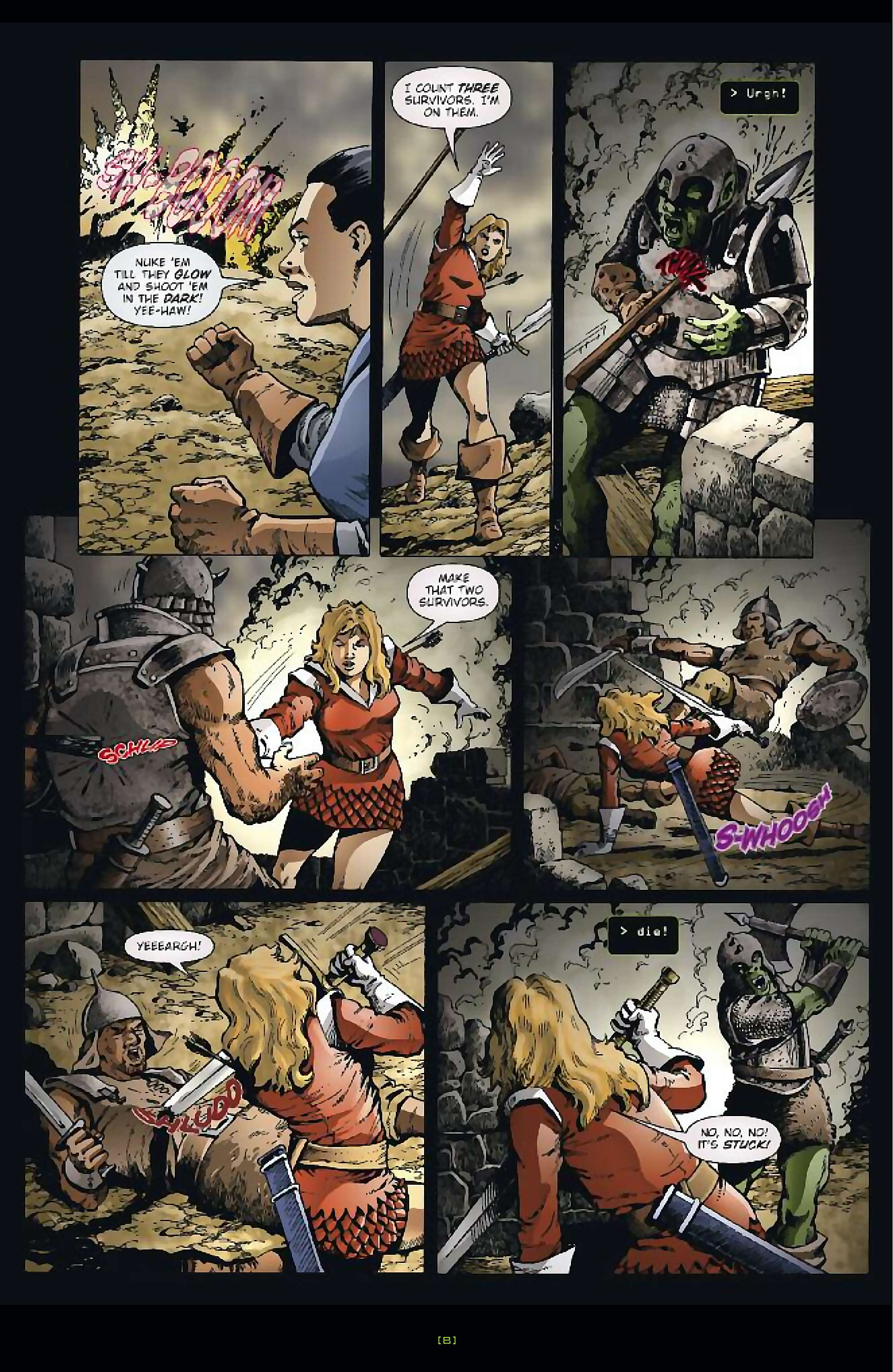 Cory Doctorow's Futuristic Tales of the Here and Now — Anda's Game, page 9. Story by Cory Doctorow. Adapted by Dara Naraghi, art by Esteve Polls, colors by Robert Studio, letters by Neil Uyetake, edited by Ted Adams. IDW Publishing. CC BY-NC-SA 3.0 US.