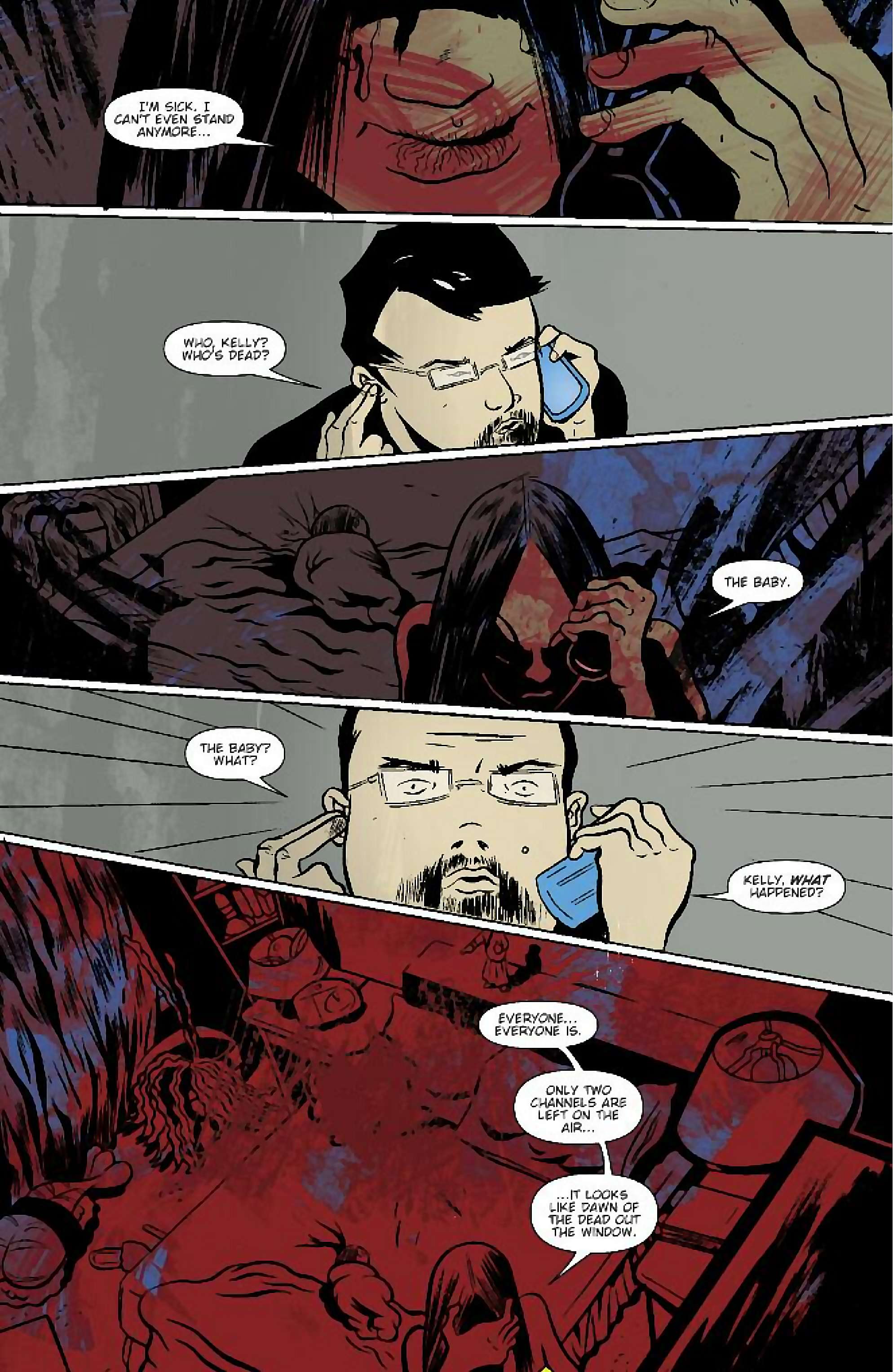 Cory Doctorow's Futuristic Tales of the Here and Now — When Sysadmins Ruled the Earth, page 9. Story by Cory Doctorow. Adapted by J.C. Vaughn, art by Daniel Warner, letters by Robbie Robbins, edited by Tom Waltz. IDW Publishing. CC BY-NC-SA 3.0 US.