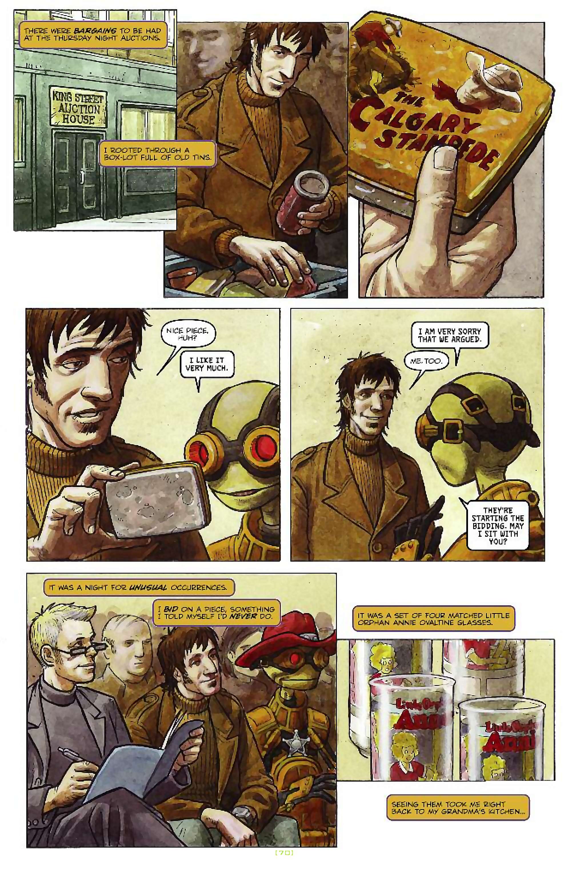 Cory Doctorow's Futuristic Tales of the Here and Now — Craphound, page 19. Story by Cory Doctorow. Adapted by Dara Naraghi, art by Paul McCaffrey, letters by Robbie Robbins, edited by Tom Waltz. IDW Publishing. CC BY-NC-SA 3.0 US.