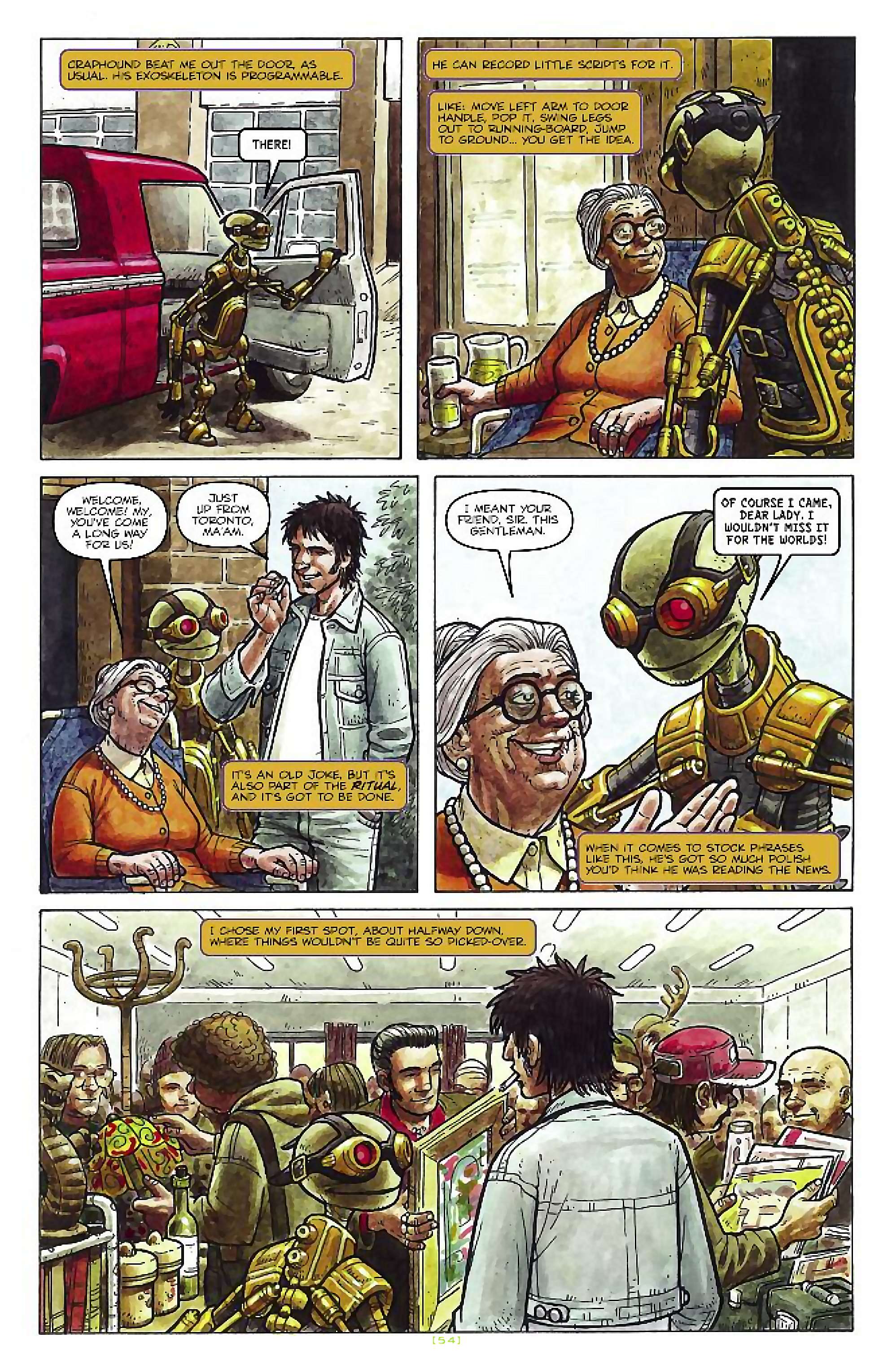 Cory Doctorow's Futuristic Tales of the Here and Now — Craphound, page 3. Story by Cory Doctorow. Adapted by Dara Naraghi, art by Paul McCaffrey, letters by Robbie Robbins, edited by Tom Waltz. IDW Publishing. CC BY-NC-SA 3.0 US.