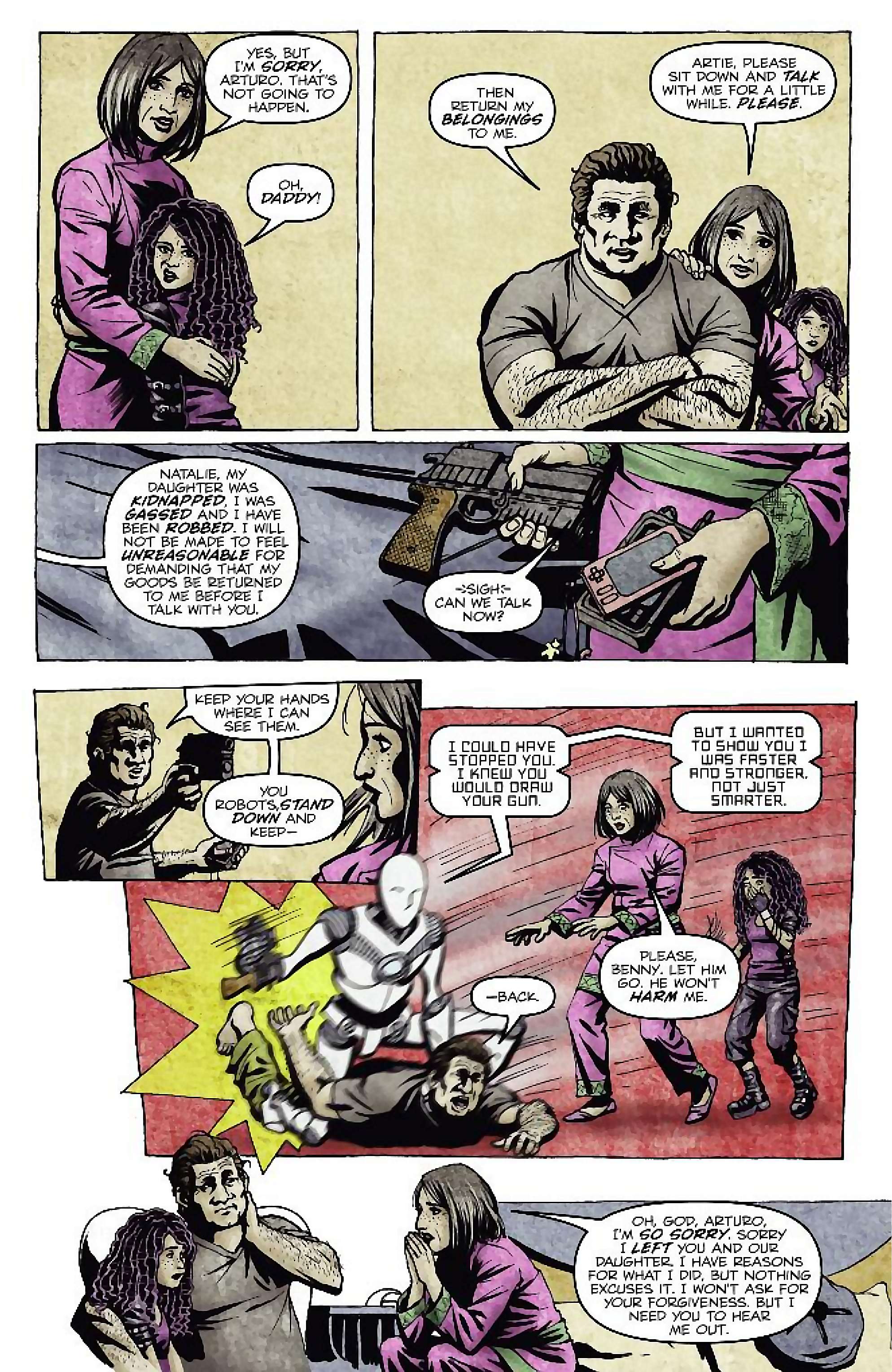 Cory Doctorow's Futuristic Tales of the Here and Now — I, Robot, page 16. Story by Cory Doctorow. Adapted by Dara Naraghi, art by Erich Owen, letters by Chris Mowry, edited by Tom Waltz. IDW Publishing. CC BY-NC-SA 3.0 US.