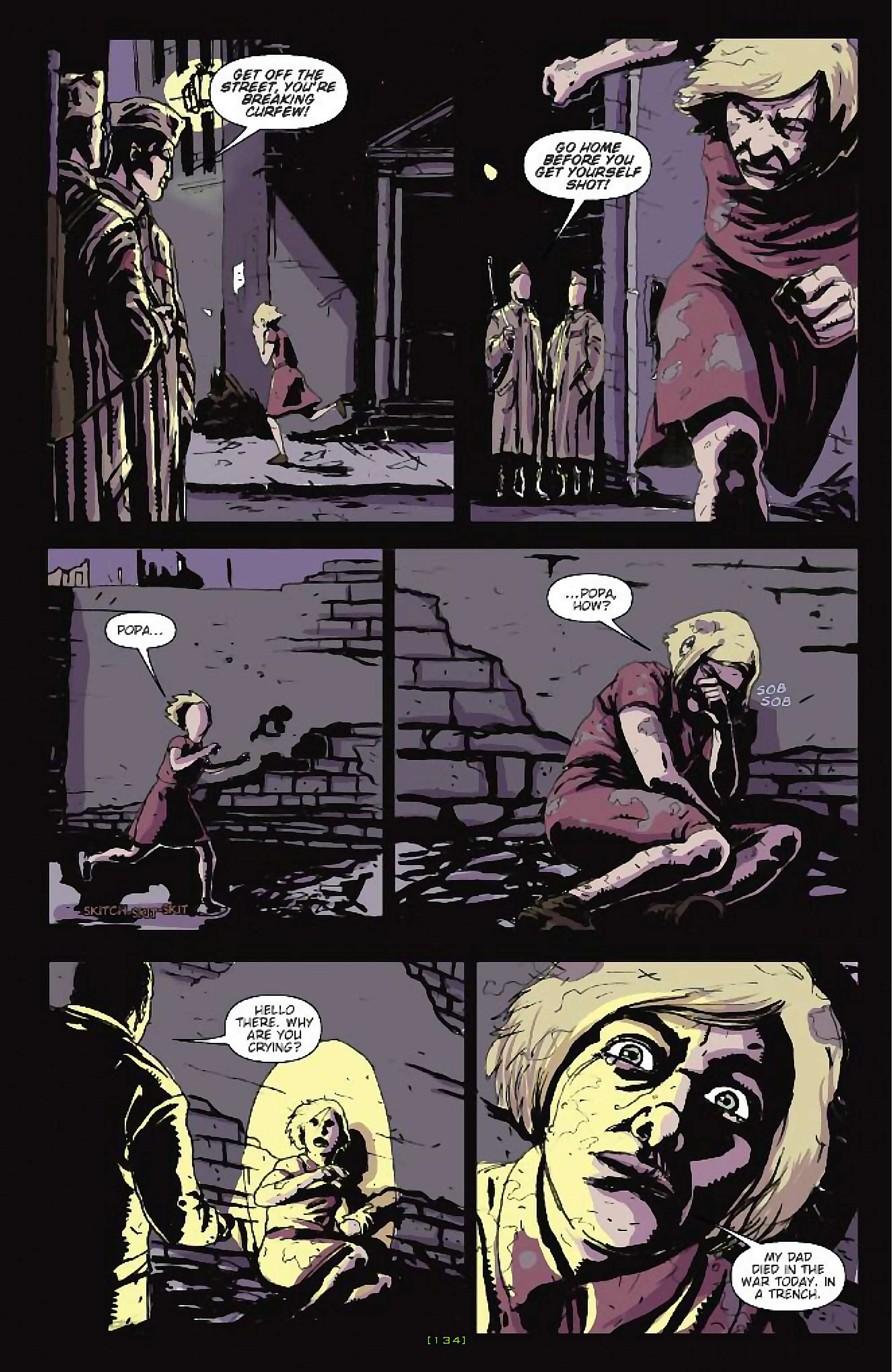 Cory Doctorow's Futuristic Tales of the Here and Now — After the Siege, page 9. Story by Cory Doctorow. Adapted by James Anthony Kuhoric, art by Guiu Vilanova, colors by German Torres, letters by Neil Uyetake, edited by Tom Waltz. IDW Publishing. CC BY-NC-SA 3.0 US.