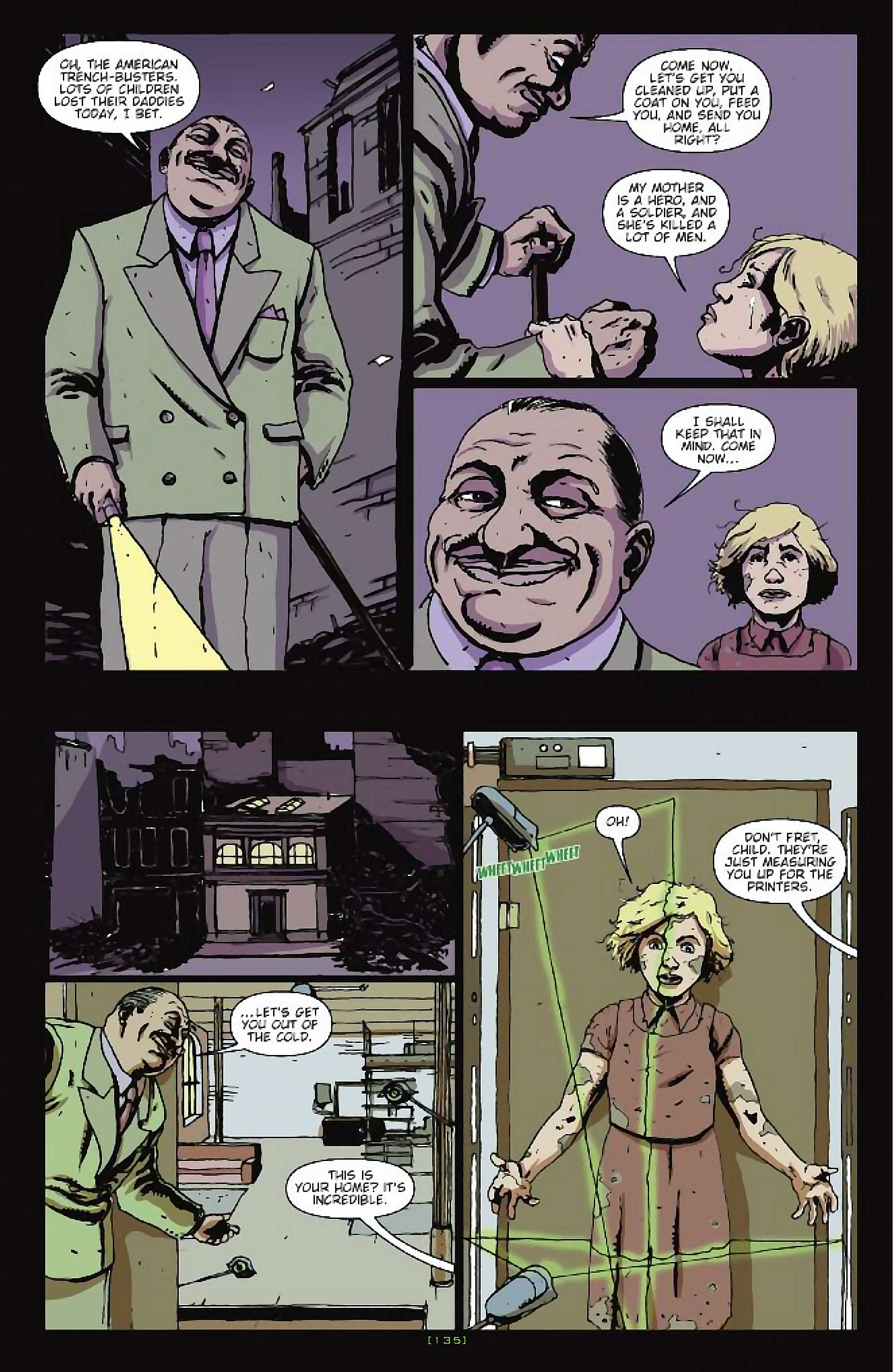 Cory Doctorow's Futuristic Tales of the Here and Now — After the Siege, page 10. Story by Cory Doctorow. Adapted by James Anthony Kuhoric, art by Guiu Vilanova, colors by German Torres, letters by Neil Uyetake, edited by Tom Waltz. IDW Publishing. CC BY-NC-SA 3.0 US.