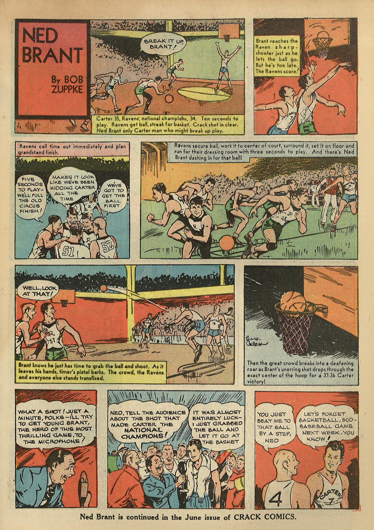 Crack Comics #1 (Quality Comics), page 39. Public domain (US).