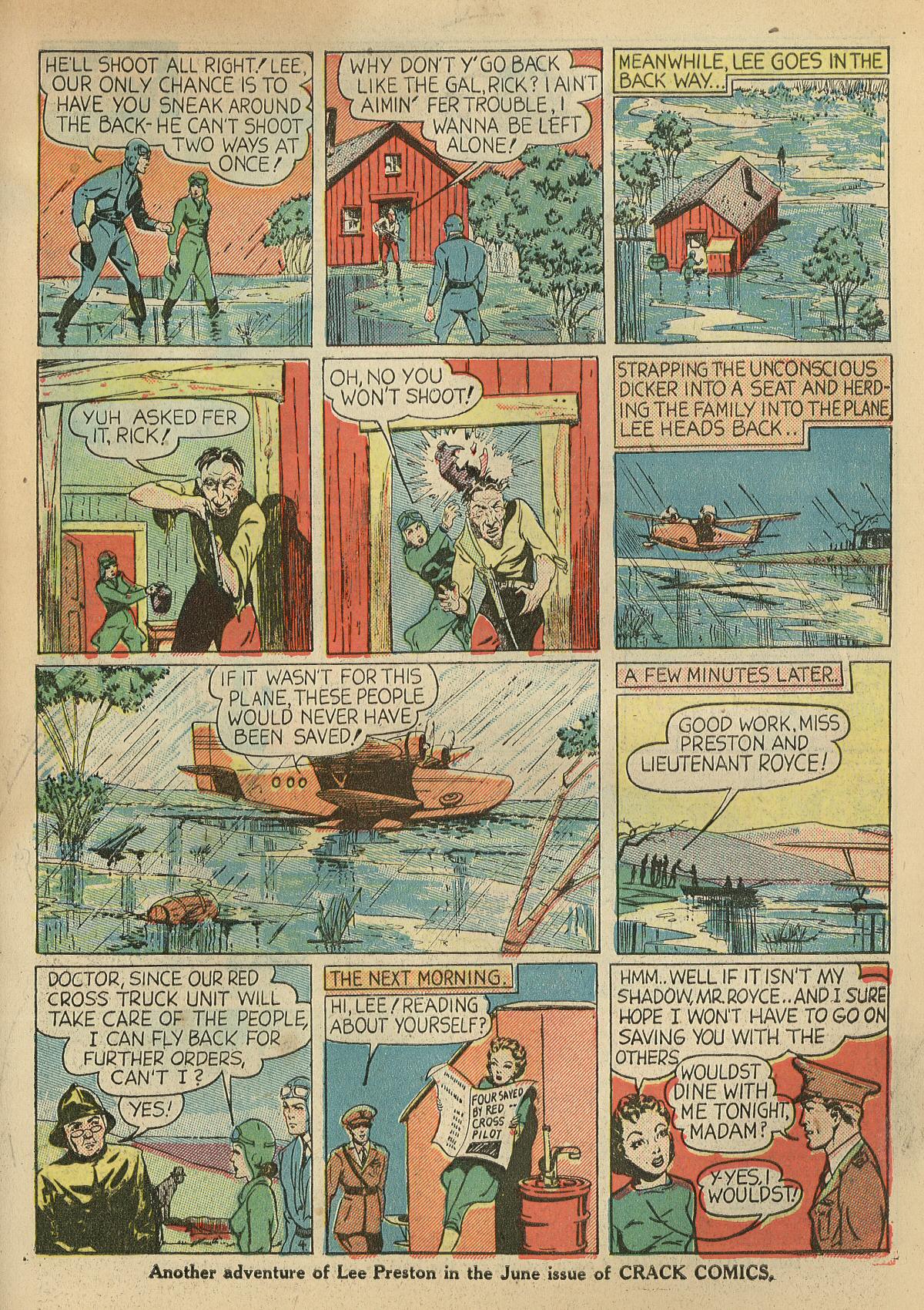 Crack Comics #1 (Quality Comics), page 43. Public domain (US).