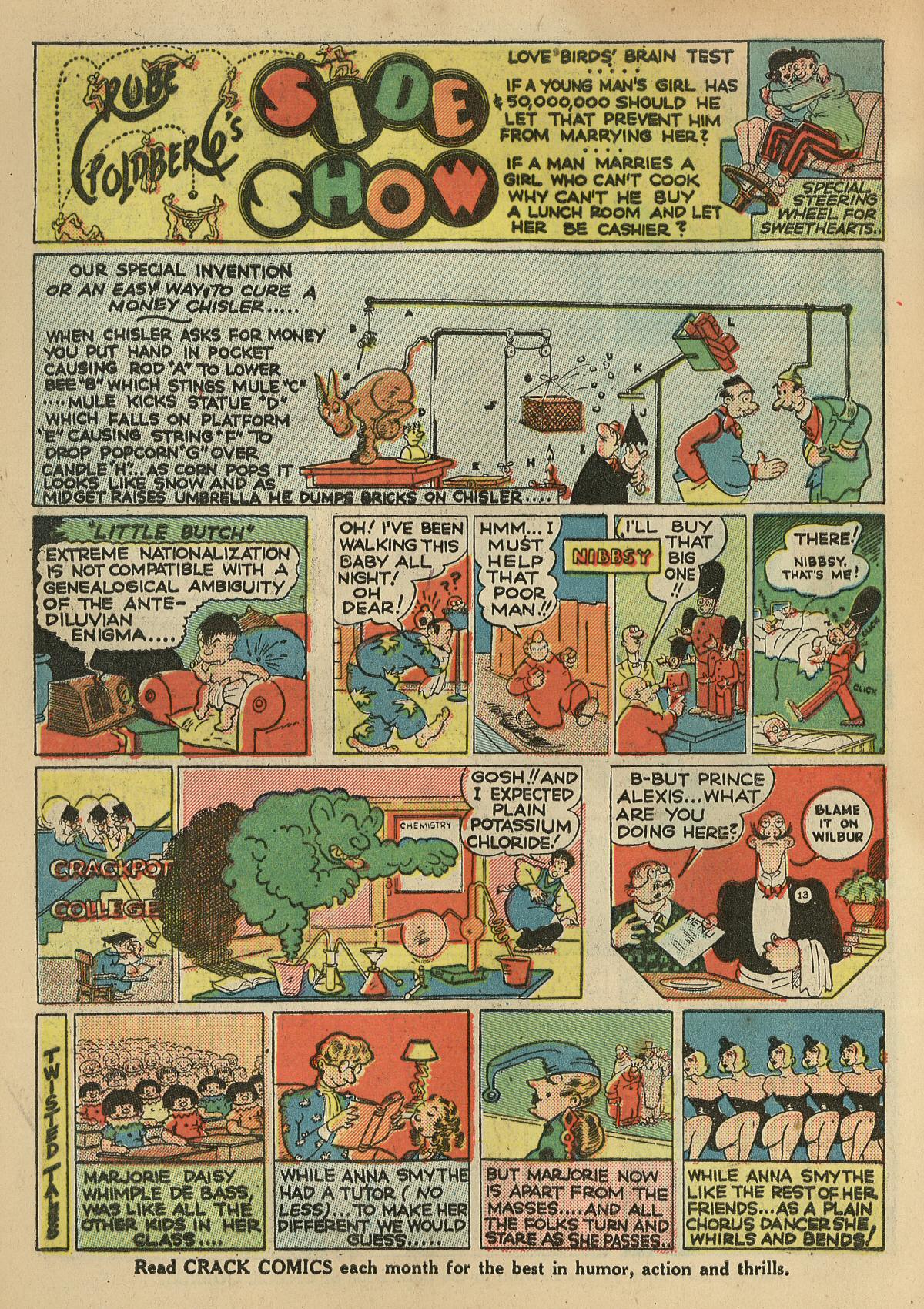 Crack Comics #1 (Quality Comics), page 44. Public domain (US).