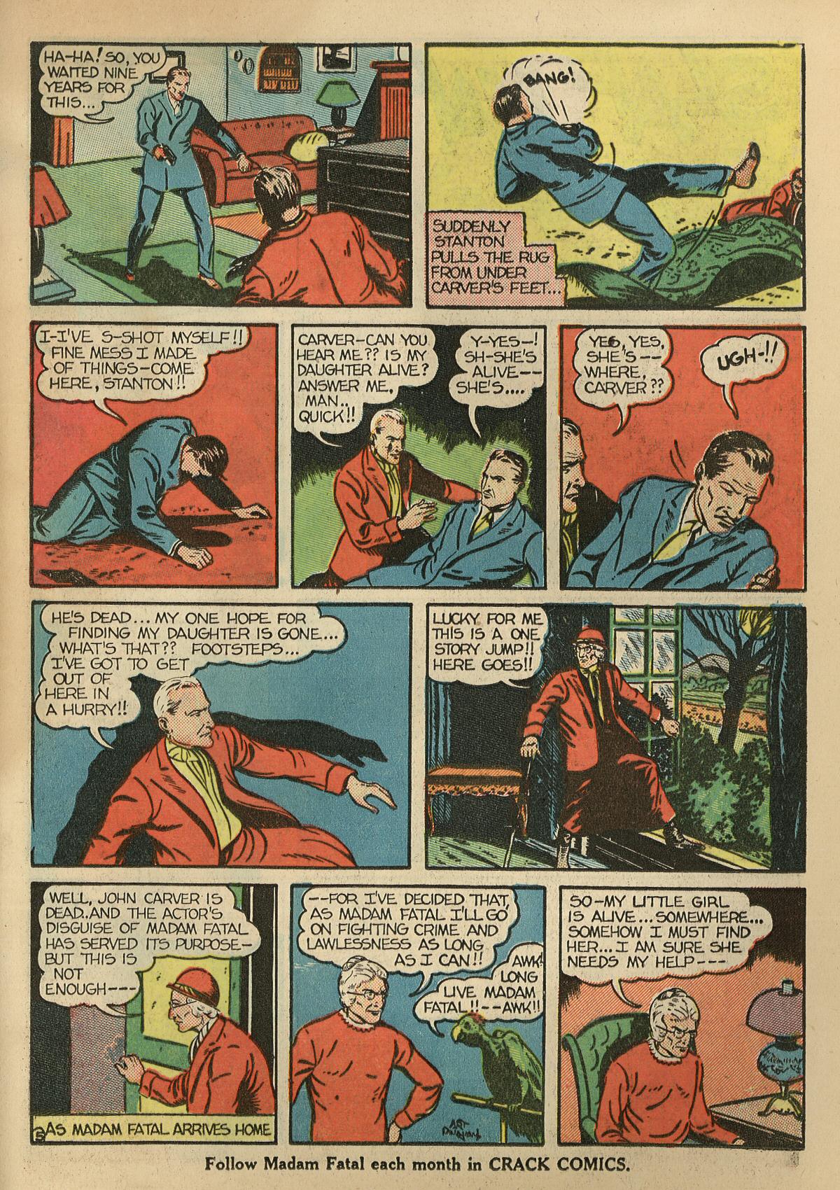 Crack Comics #1 (Quality Comics), page 57. Public domain (US).