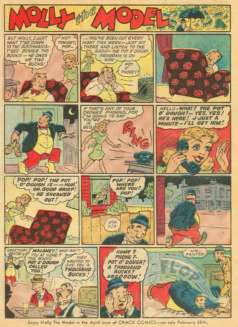 Crack Comics #11 (Quality Comics), page 13. Public domain (US).