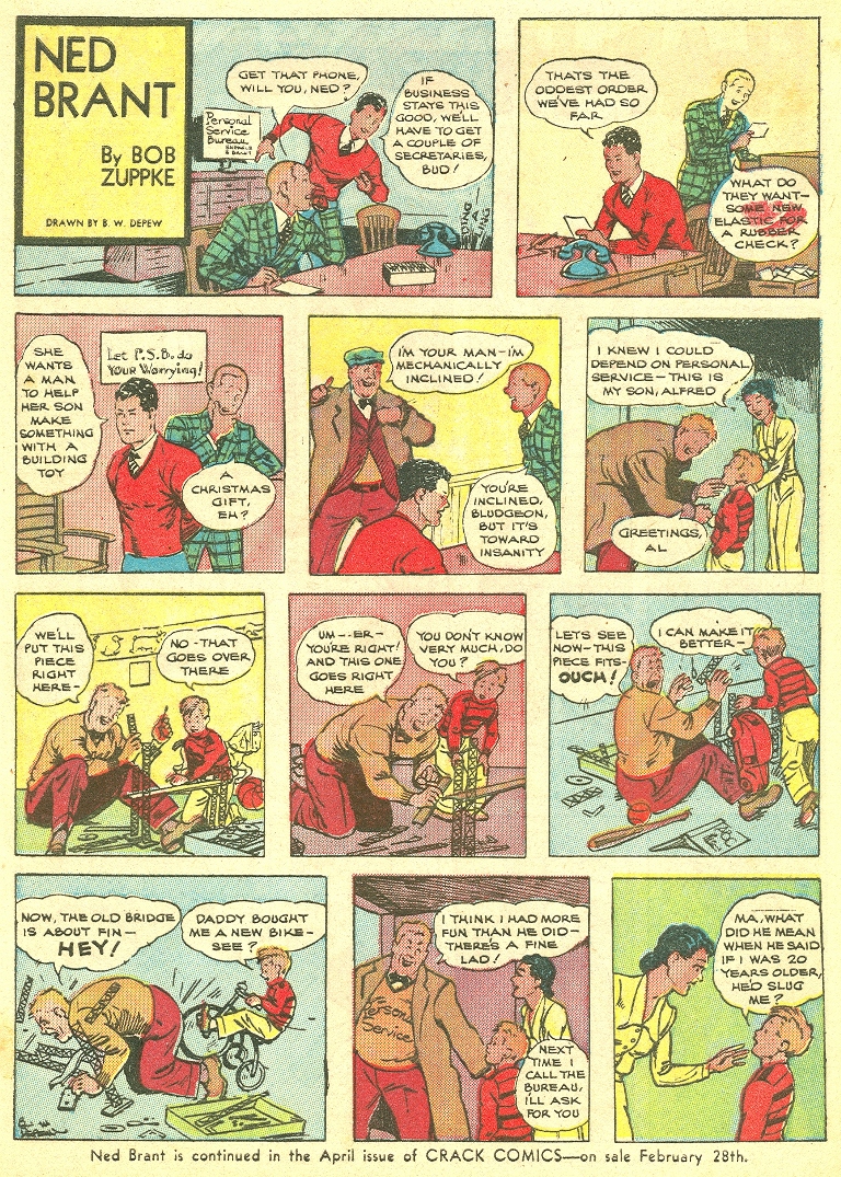 Crack Comics #11 (Quality Comics), page 43. Public domain (US).
