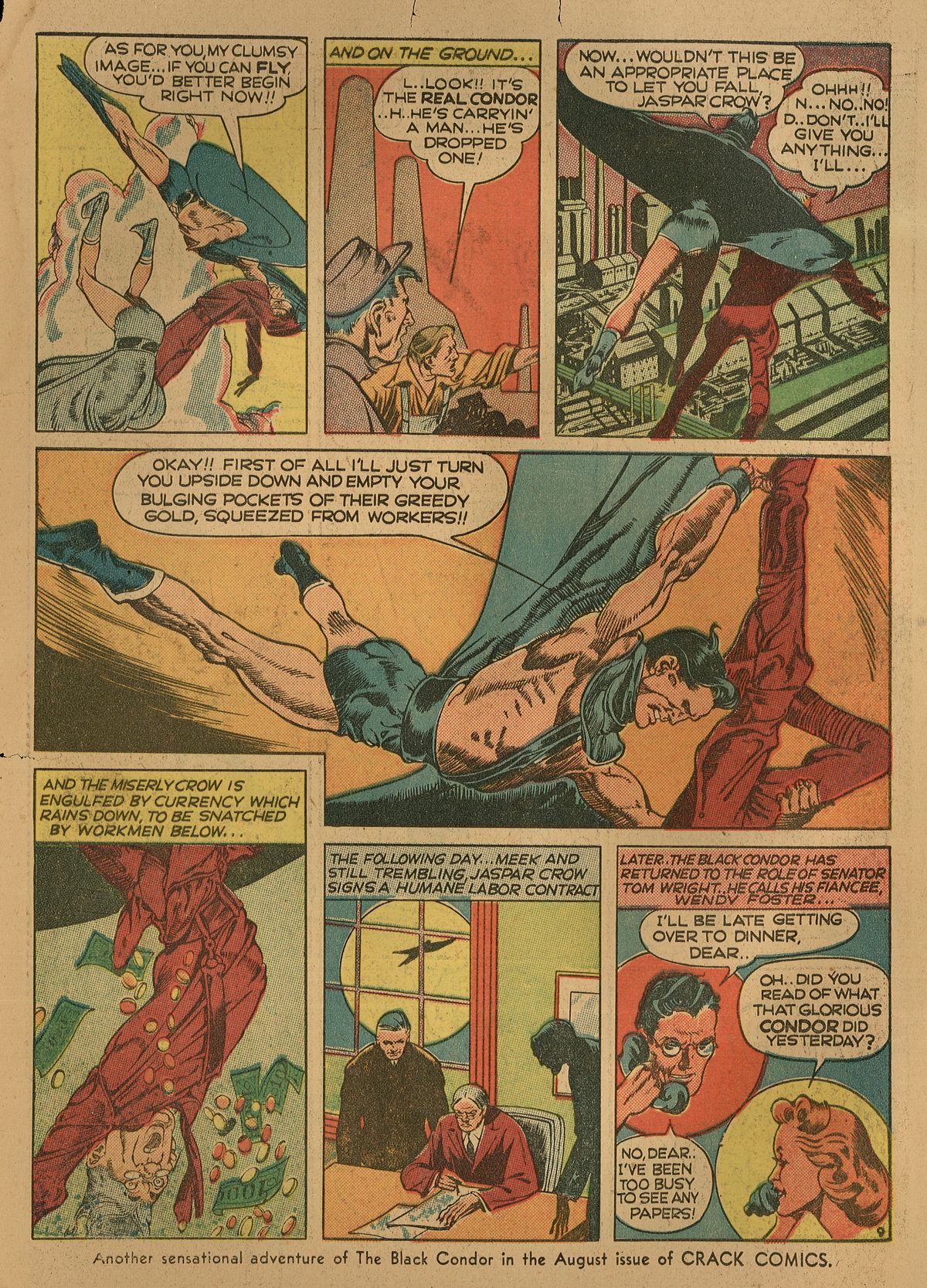 Crack Comics #14 (Quality Comics), page 11. Public domain (US).