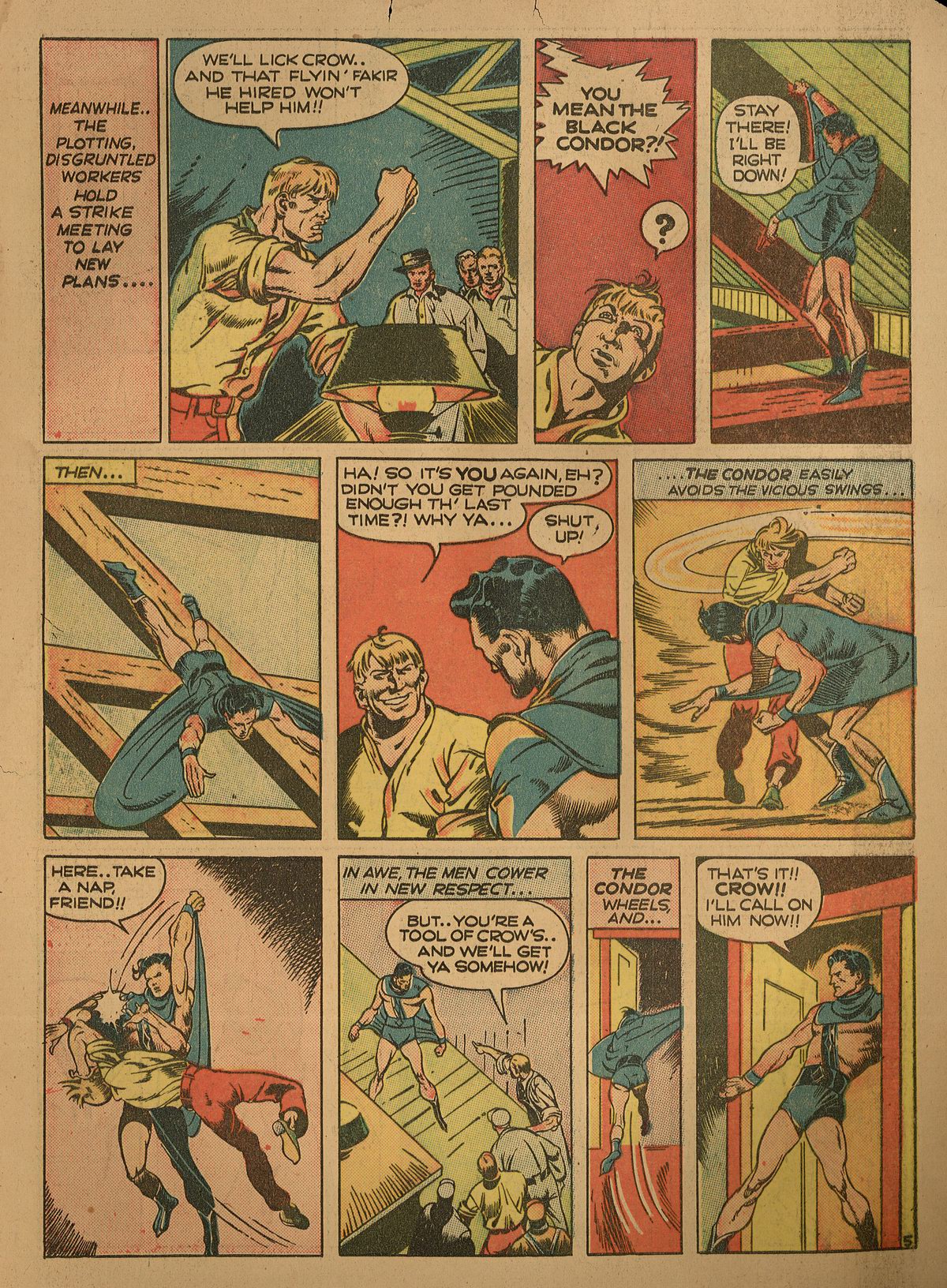 Crack Comics #14 (Quality Comics), page 7. Public domain (US).