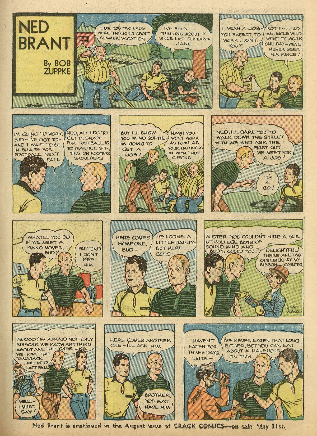 Crack Comics #3 (Quality Comics), page 13. Public domain (US).