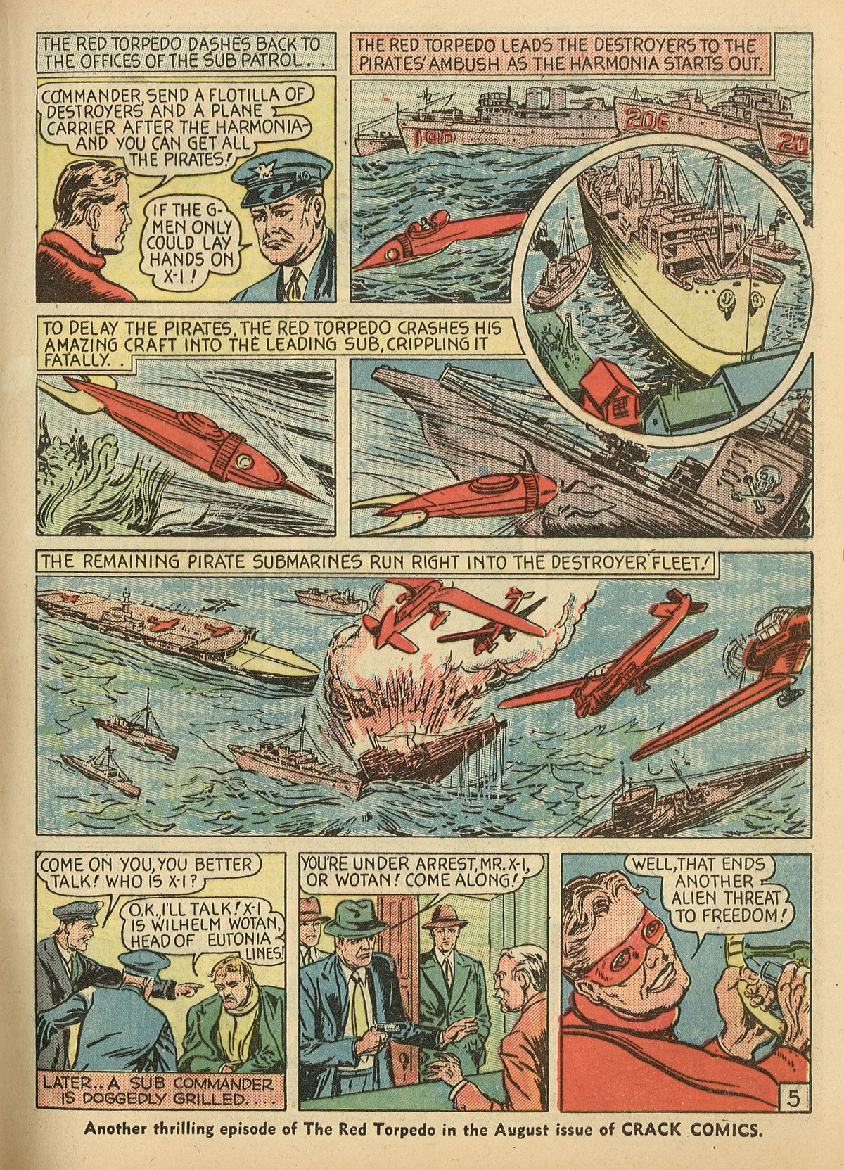 Crack Comics #3 (Quality Comics), page 27. Public domain (US).