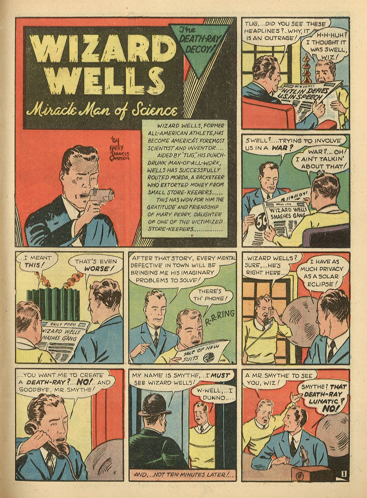 Crack Comics #3 (Quality Comics), page 43. Public domain (US).