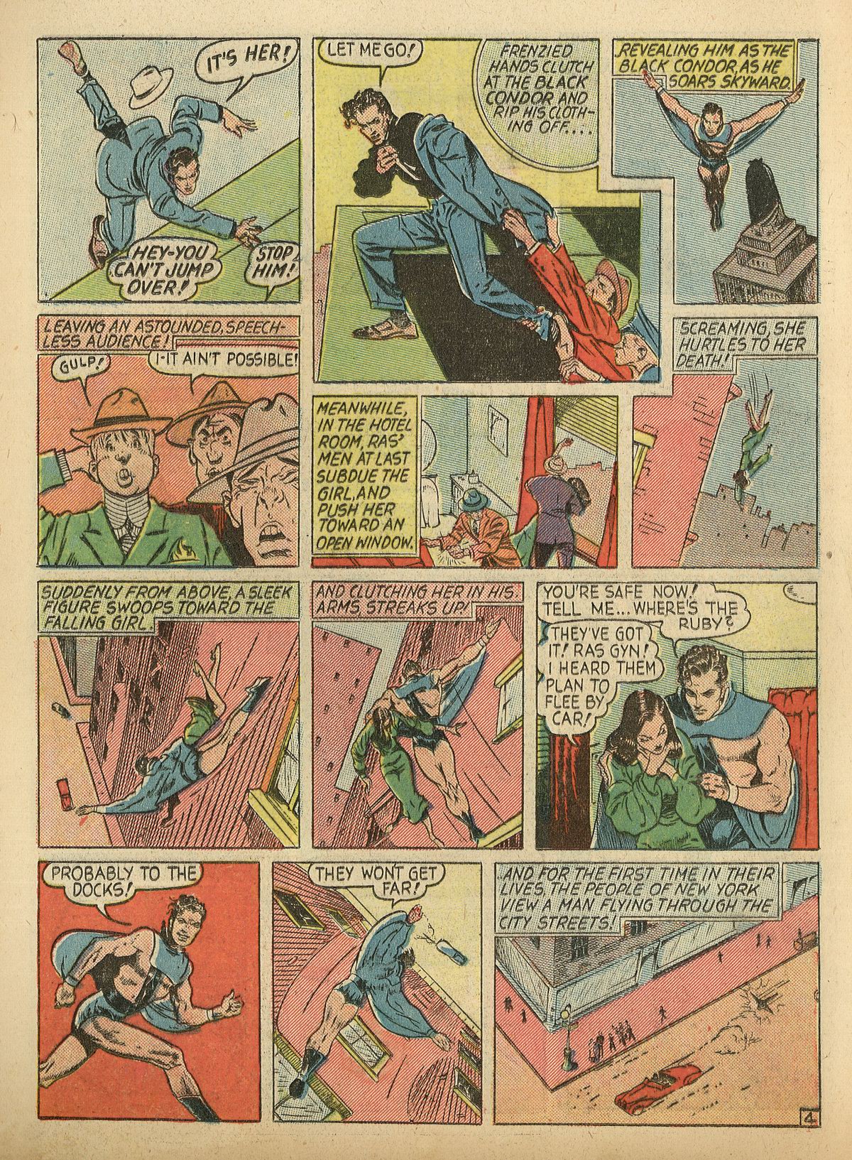 Crack Comics #3 (Quality Comics), page 6. Public domain (US).