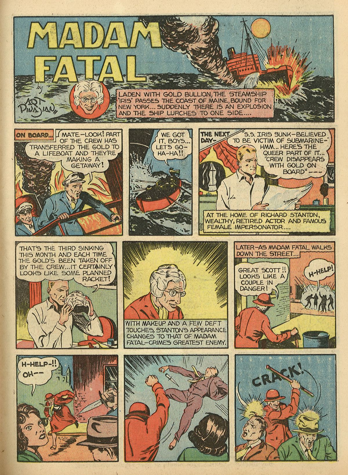 Crack Comics #3 (Quality Comics), page 53. Public domain (US).