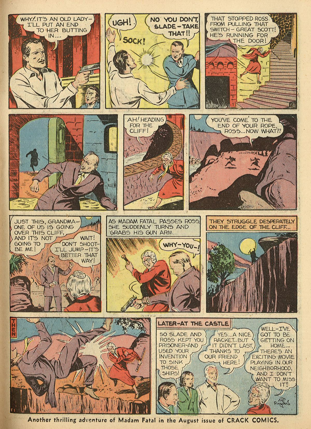 Crack Comics #3 (Quality Comics), page 57. Public domain (US).