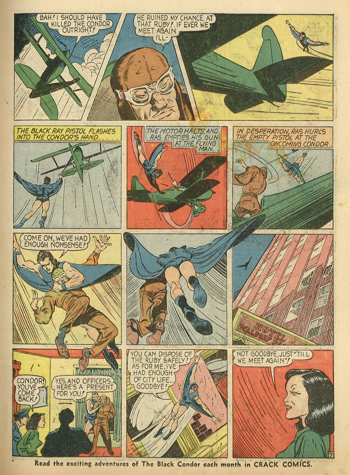 Crack Comics #3 (Quality Comics), page 9. Public domain (US).