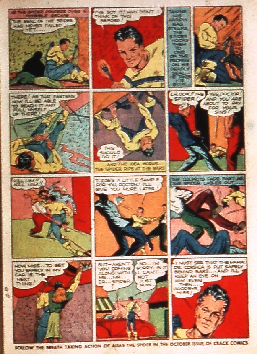 Crack Comics #5 (Quality Comics), page 39. Public domain (US).